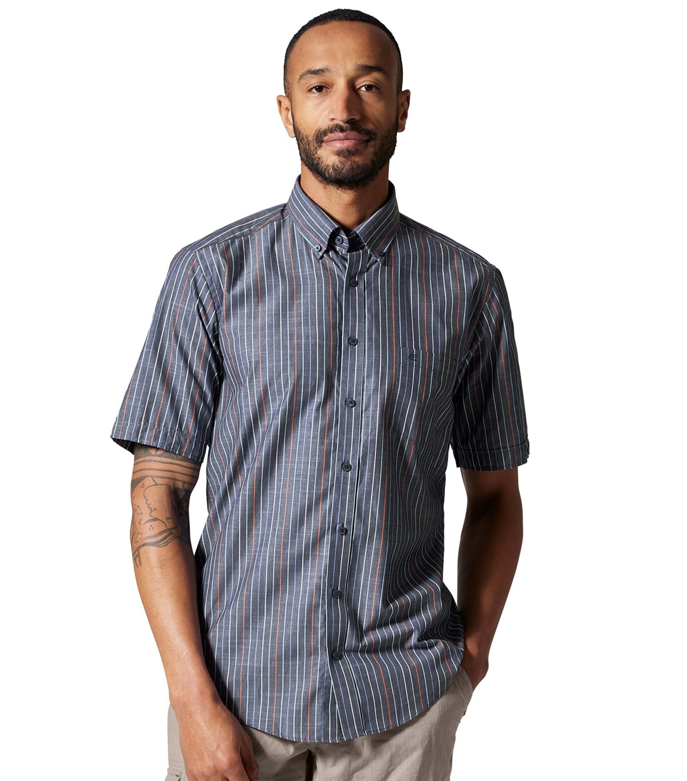 CASAMODA Kurzarmhemd CASAMODA Freizeithemd Kurzarm gestreift