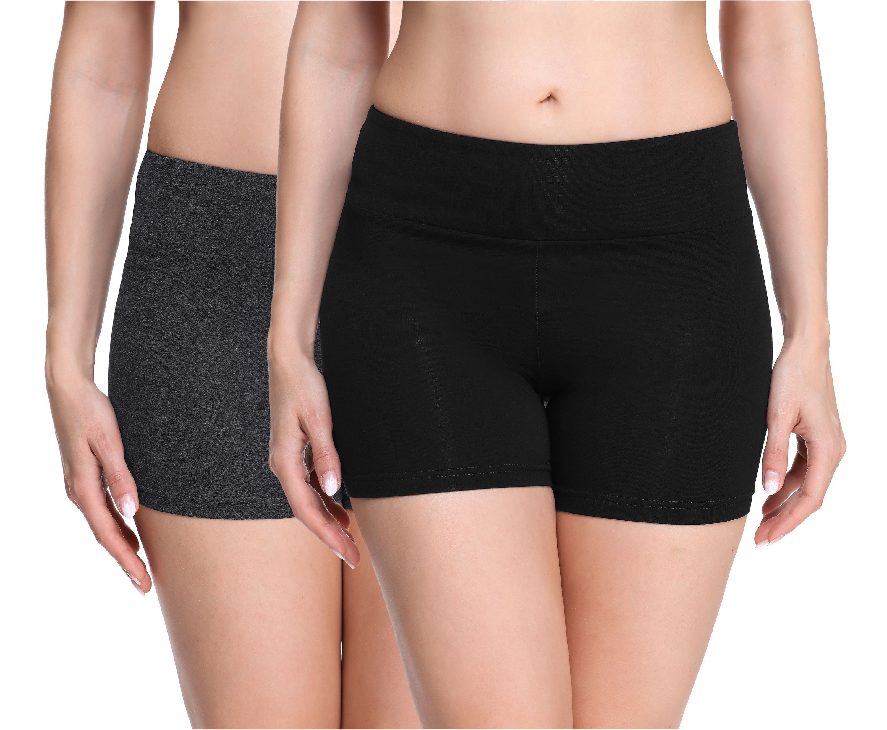 Leggings 2Pak Damen Shorts Radlerhose Unterhose Hotpants kurze Hose MS10-284