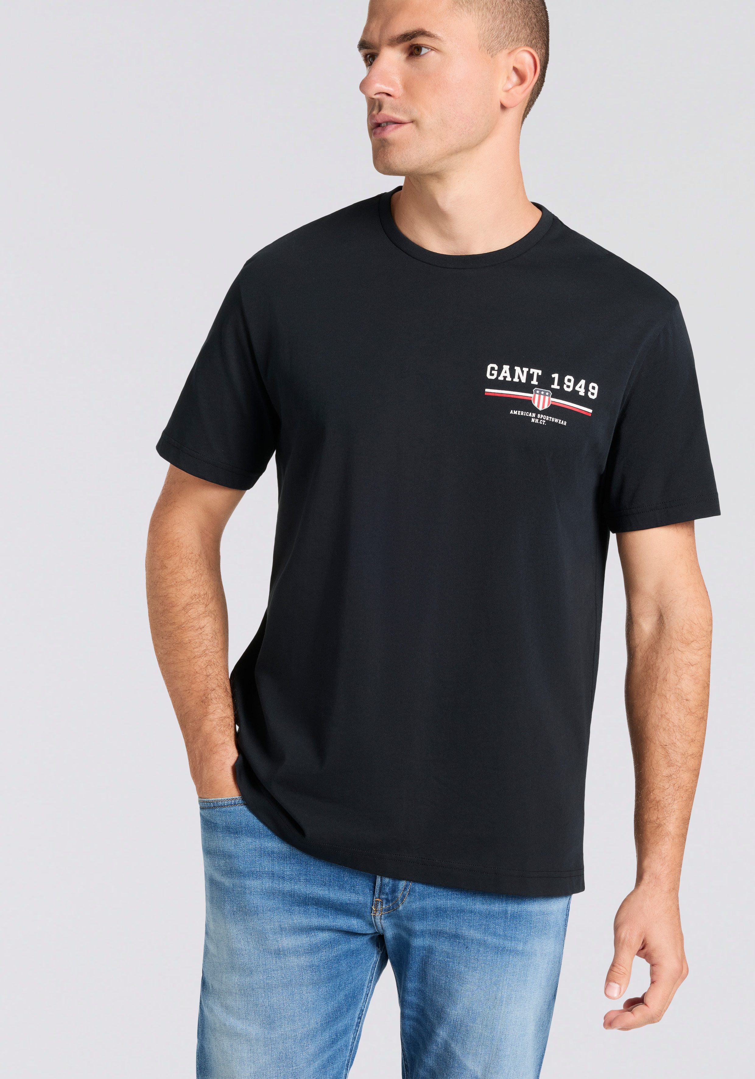 Gant T-Shirt GRAPHIC SS T-SHIRT Print, Rundhals günstig online kaufen