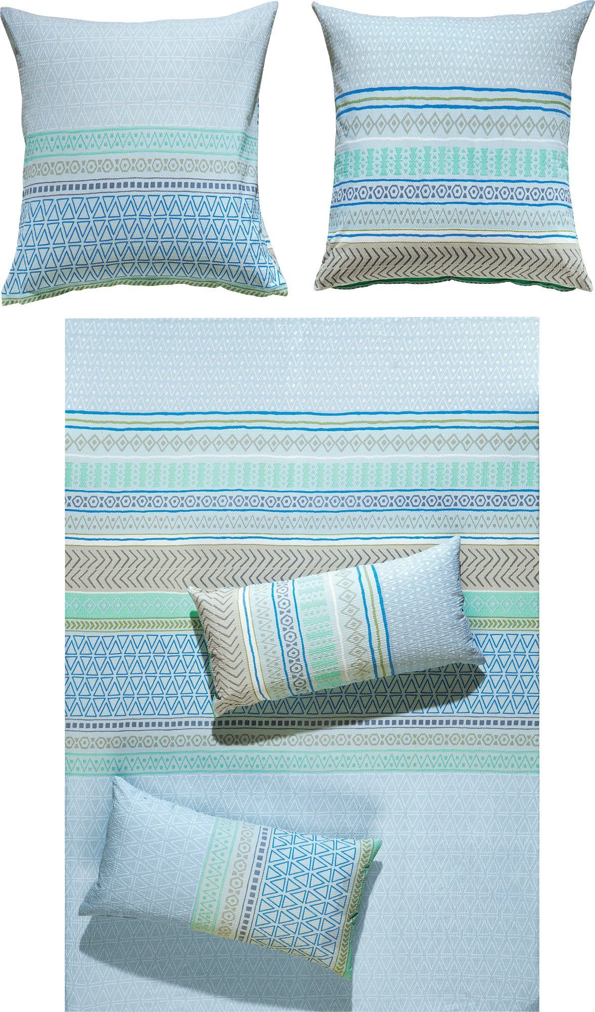 Erwin Müller Bettwäsche Bettwäsche, Seersucker, Grafik günstig online kaufen