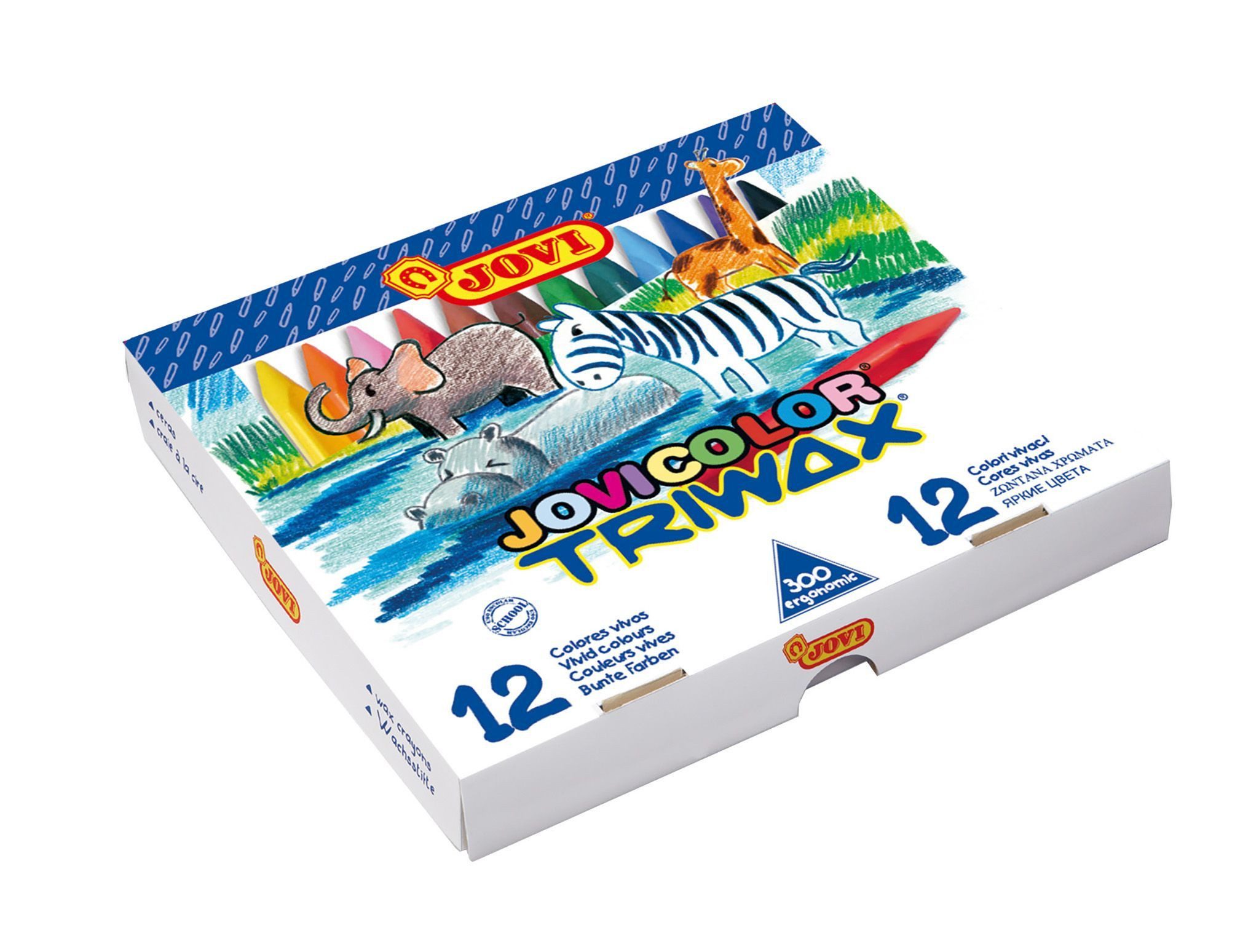Jovi Wachsmalstift JOVI JOVICOLOR TRIWAX 300er Box, sortiert