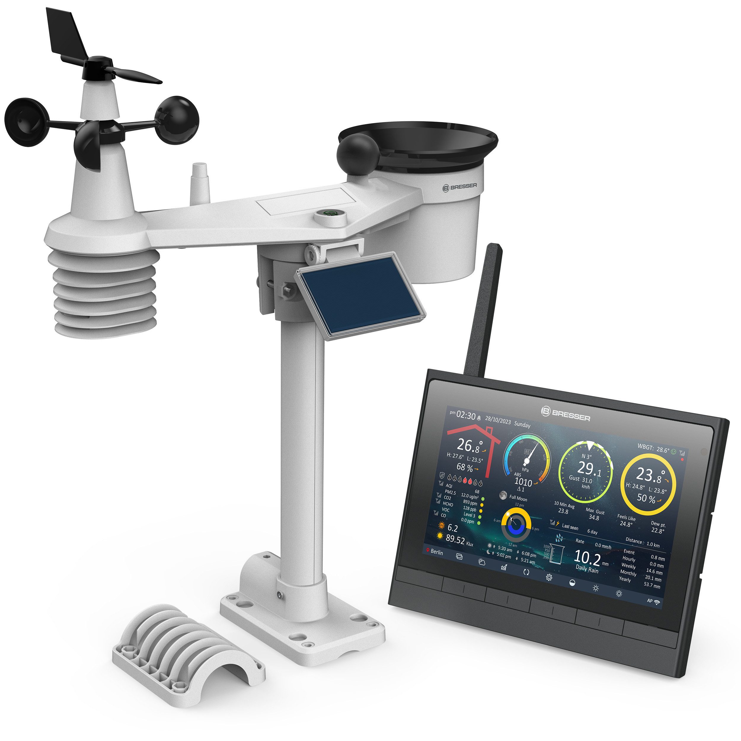 Wetterstation BRESSER 9-in-1 MeteoChamp HD WLAN Wetterstation