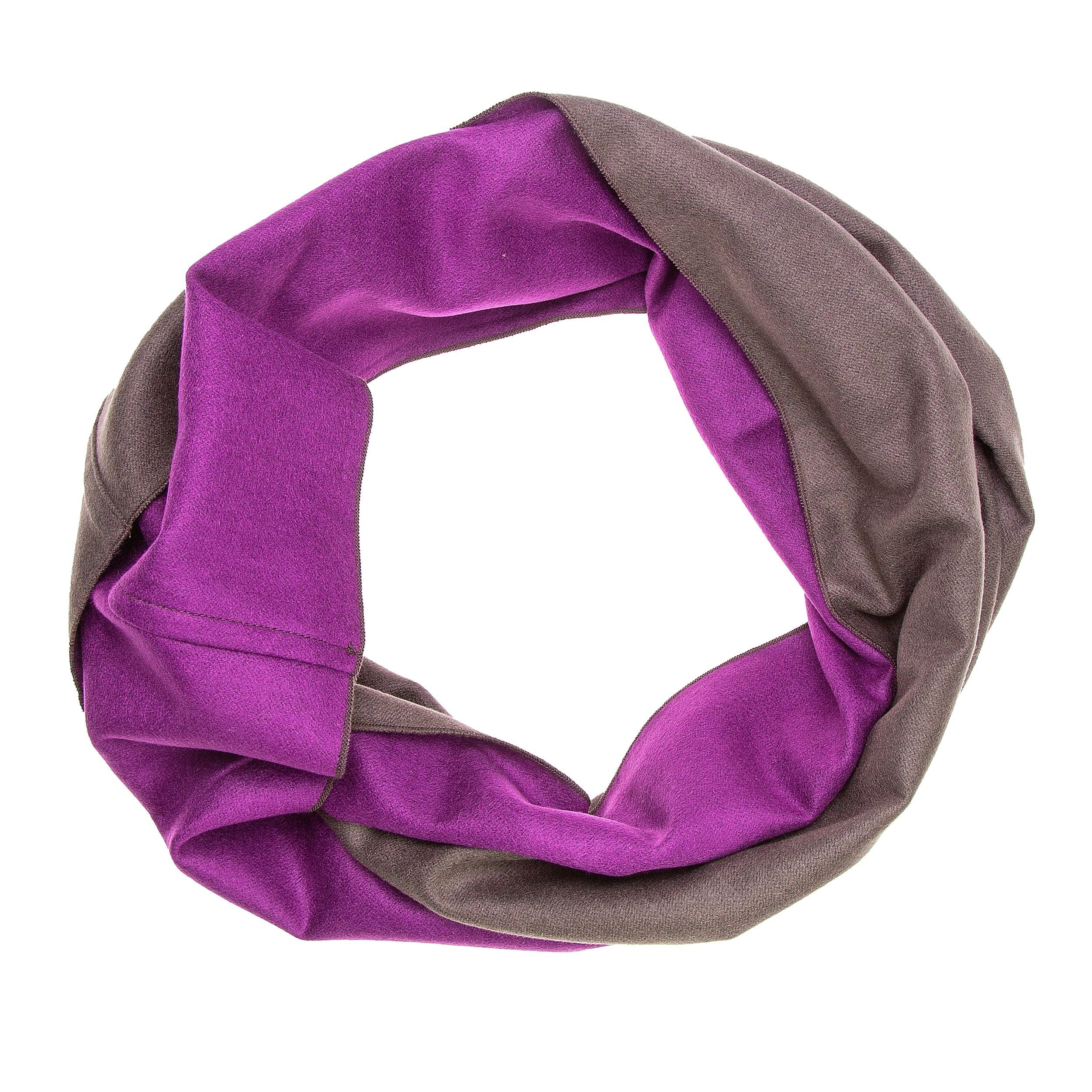Loop Winterschal Rundschal Loopschal purpur braun