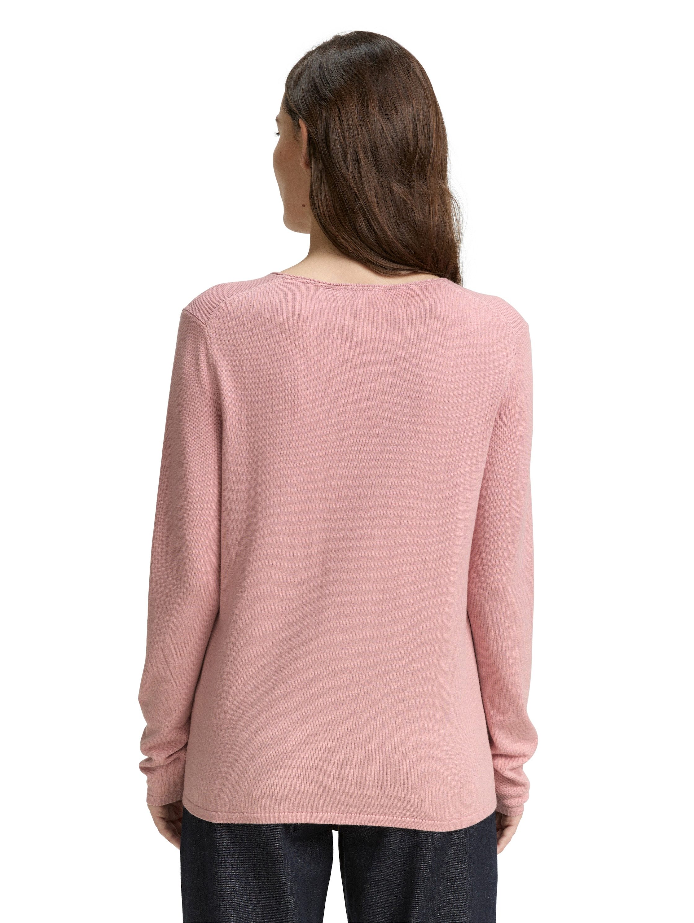 TOM TAILOR V-Ausschnitt-Pullover mit V-Ausschnitt günstig online kaufen