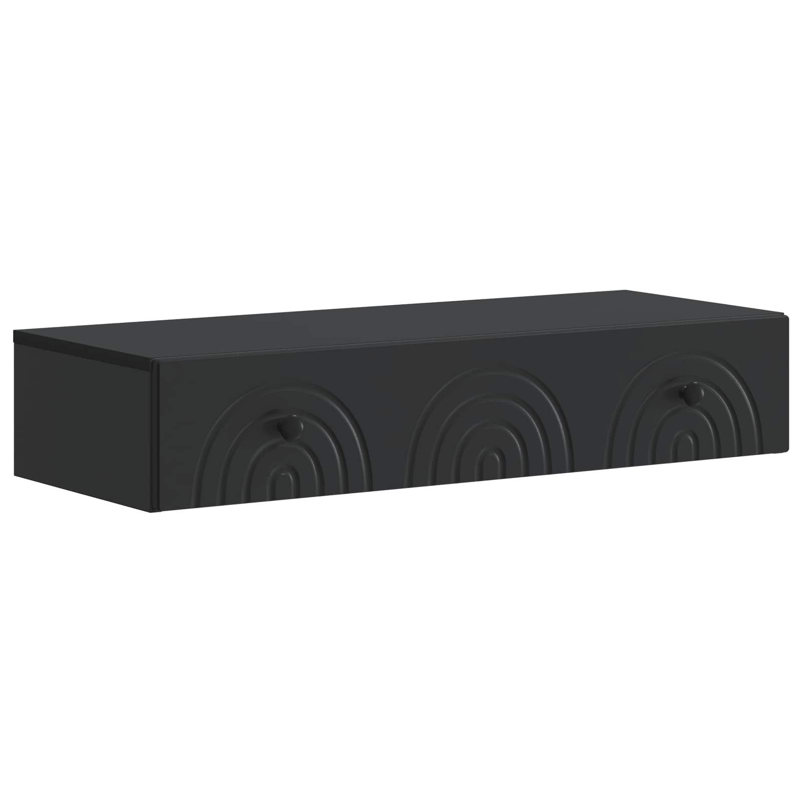 vidaXL Schranksystem Wandmontierter Beistelltisch Schwarz 87,5 x 34,5 x 17 cm (1-St)