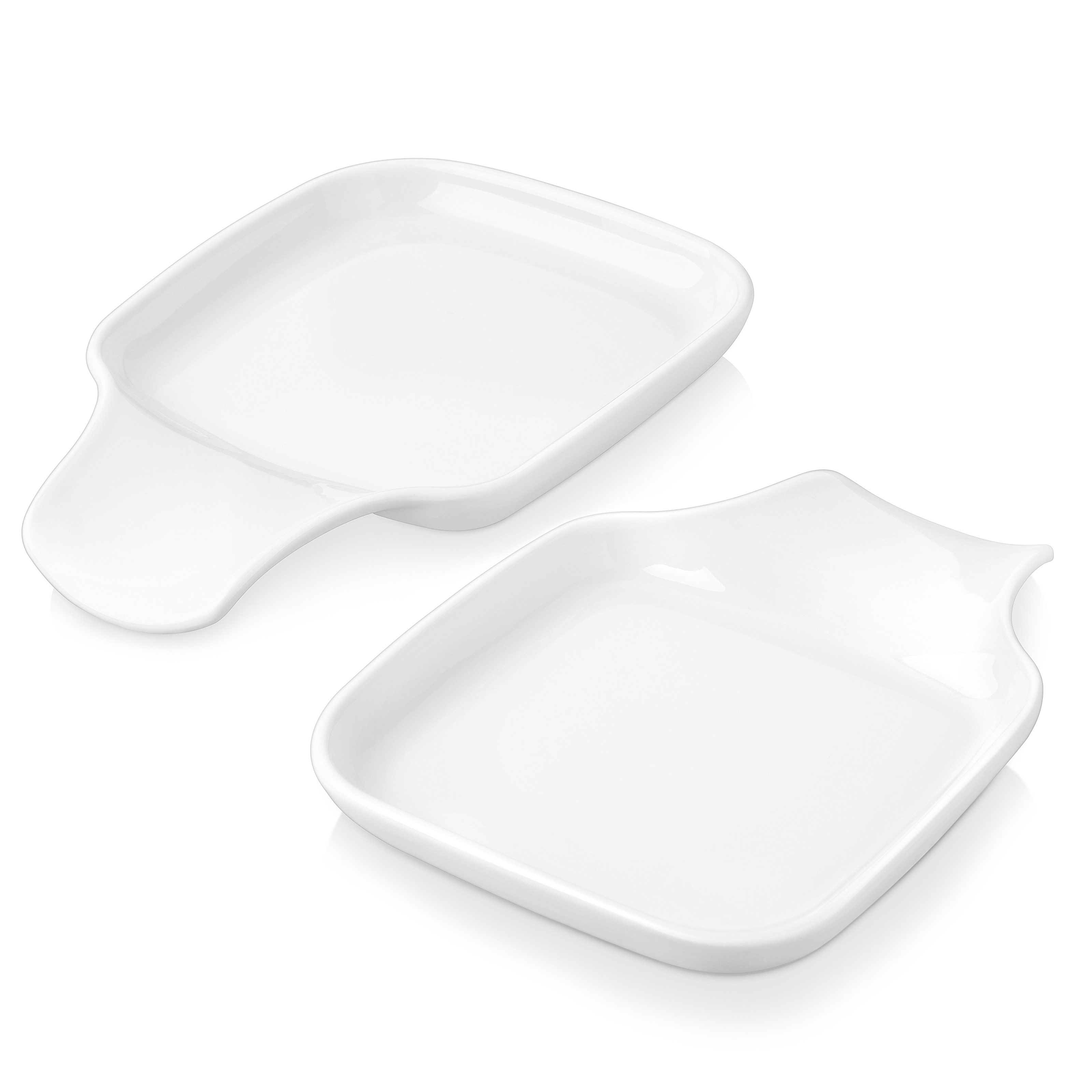 MALACASA Kochlöffelhalter 2tlg Porzellan Set, Kochlöffelablage für Kochlöffel und Pfannenwender, (Set, 2-tlg)