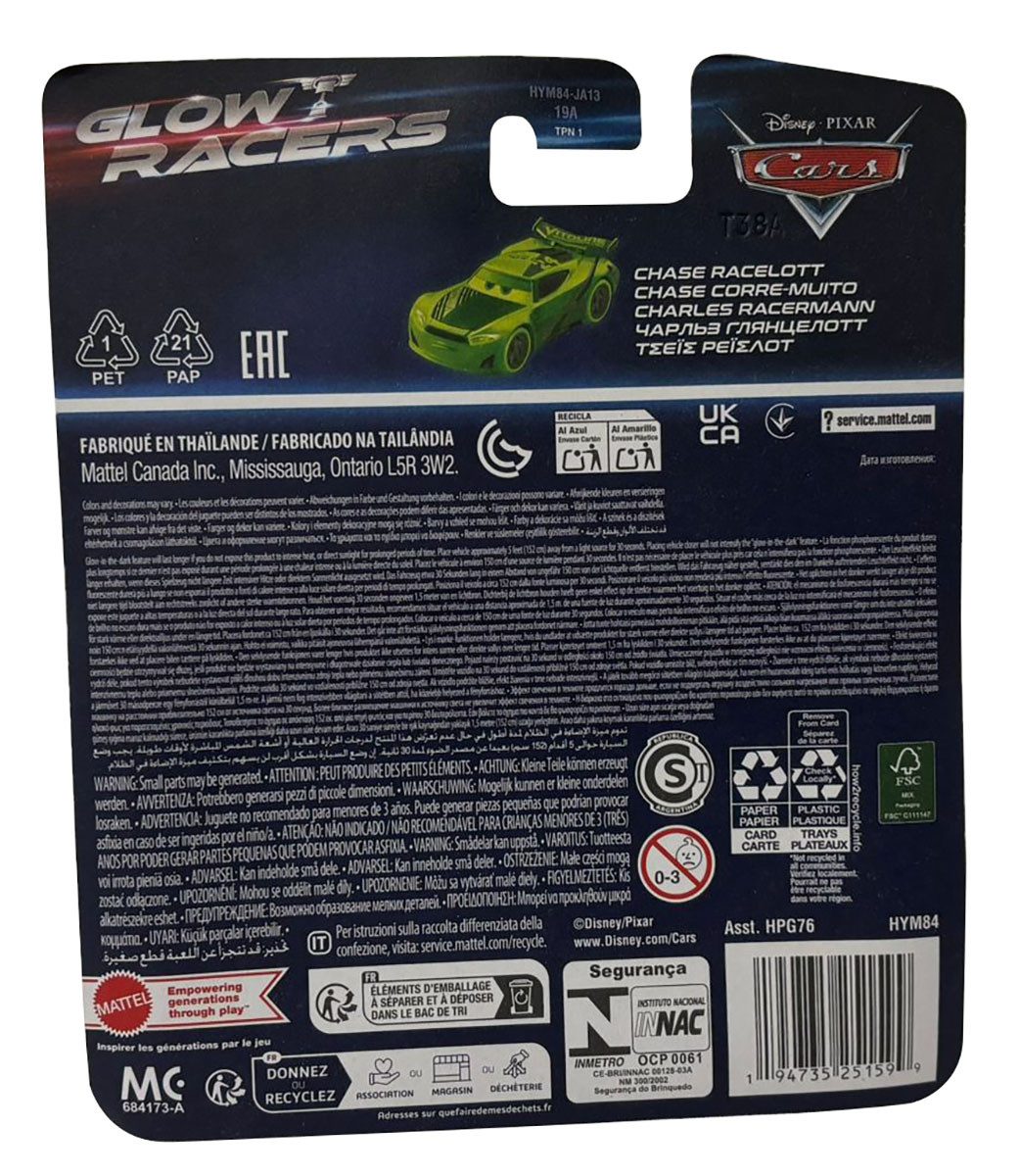 Disney Spielzeug-Auto Disney Cars Chase Racelott Glow Racers Die Cast Fahrz günstig online kaufen