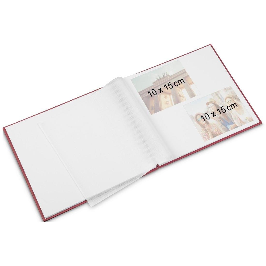 50 Bordeaux Seiten, weiße Hama cm, Hama "Fine Art", Fotoalbum 28x24 Spiral-Album