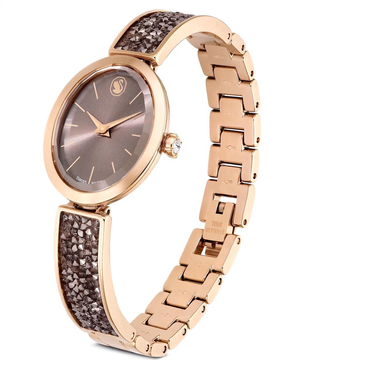 Swarovski Quarzuhr Swarovski Damen Uhr 5656857 Crystal Rock, Swiss made, Kristallarmband, (1-tlg)