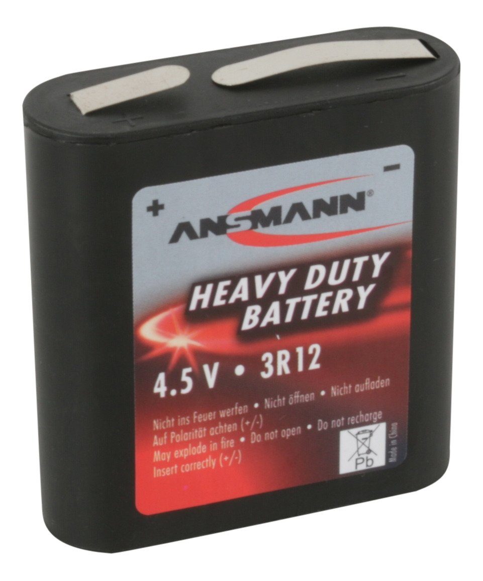 1x 4,5V Stück) Batterie 3R12 Zink-Kohle ANSMANN® (1 Batterie – Faltbatterie