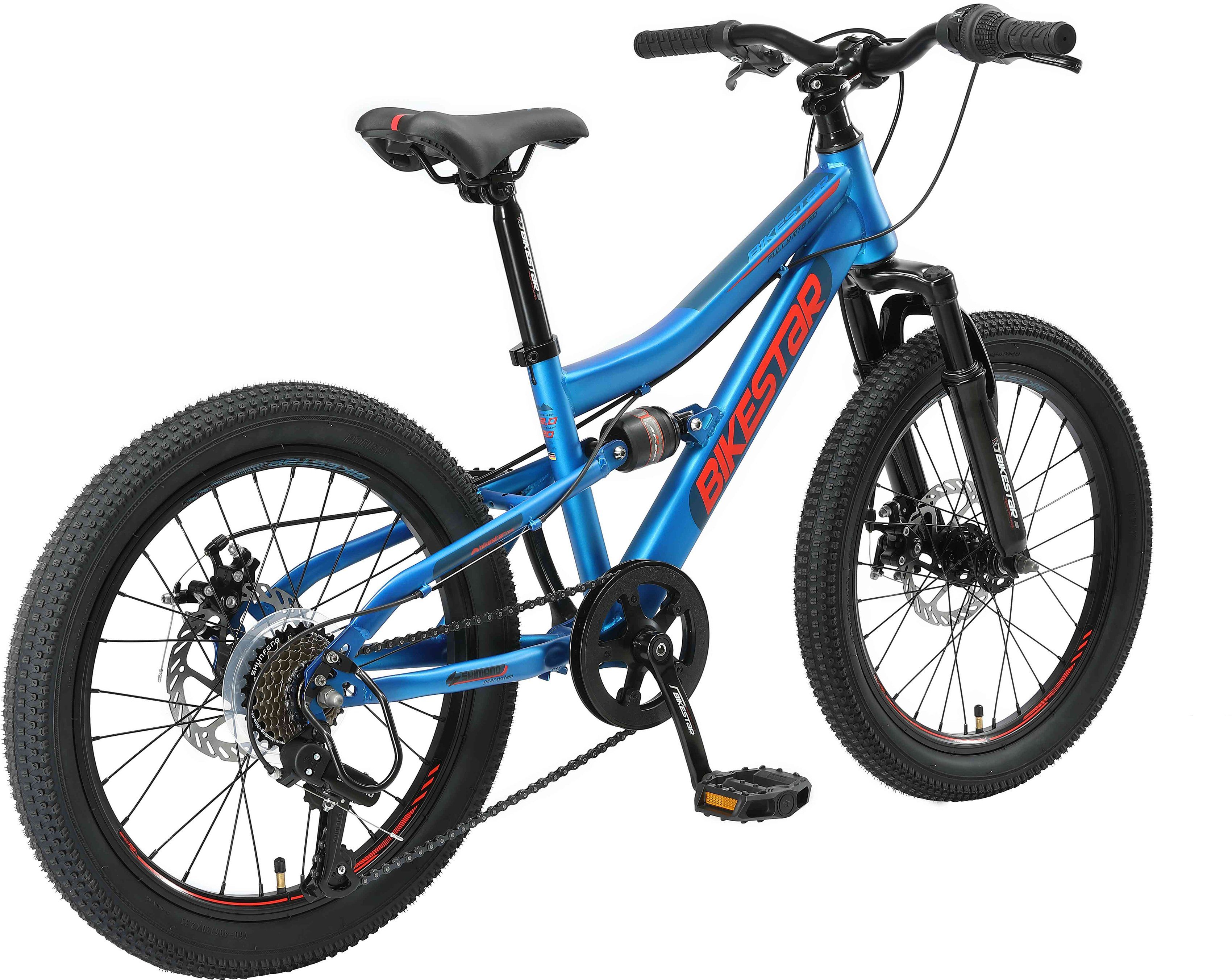 Bikestar Jugendfahrrad, 7 Gang Shimano RD-TY21 Schaltwerk, Kettenschaltung
