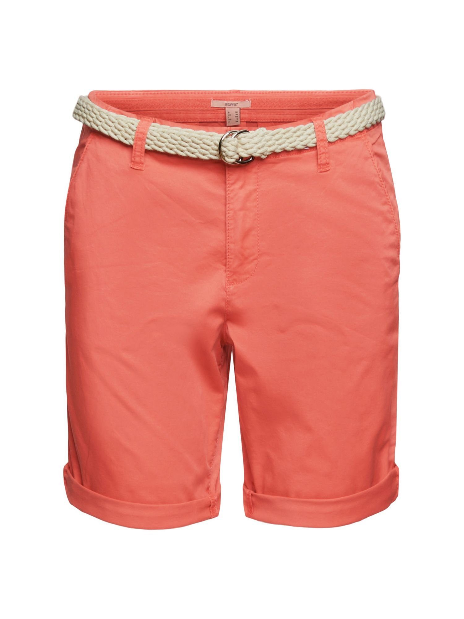 Esprit Shorts Shorts mit Flechtgürtel (1-tlg) CORAL | Shorts