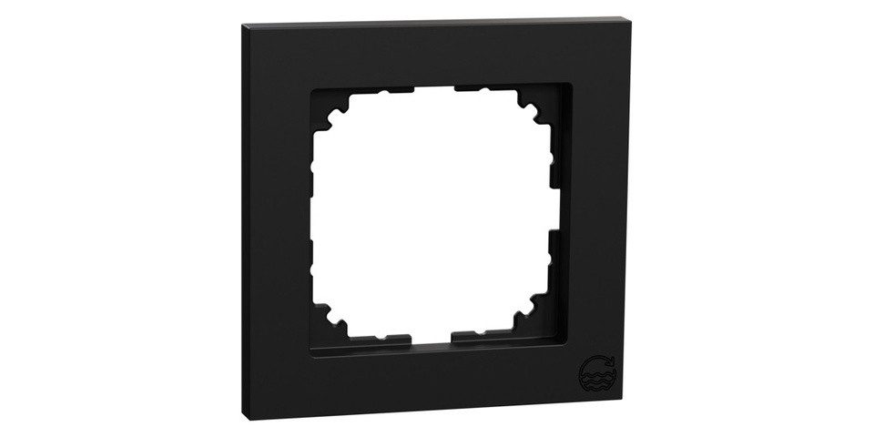 merten Abdeckrahmen Merten MEG4010-3603 Rahmen, M-Pure, 1fach, Ocean Plastic, schwarz Matt