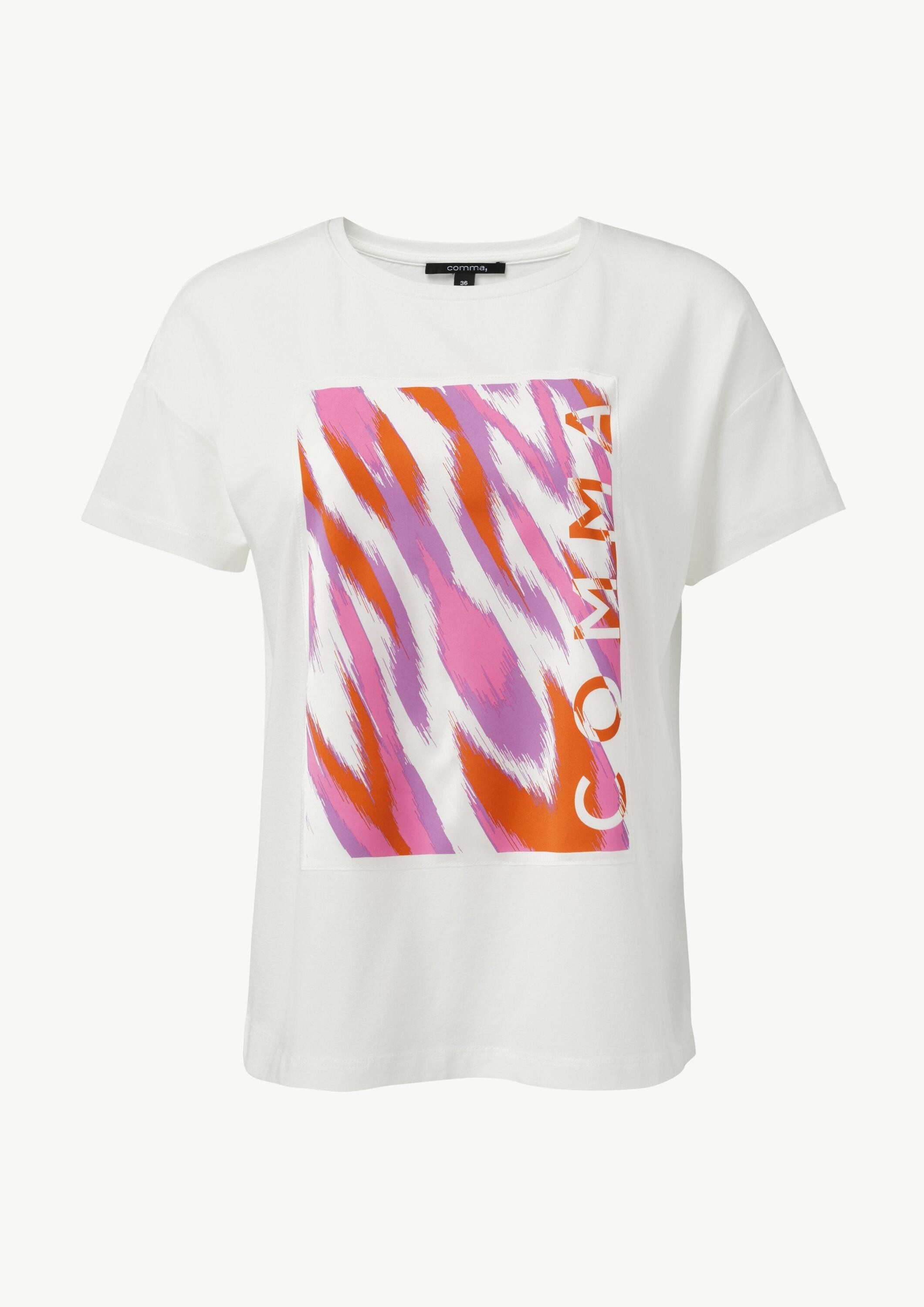 comma Kurzarmshirt T-Shirt T-Shirt mit Frontprint