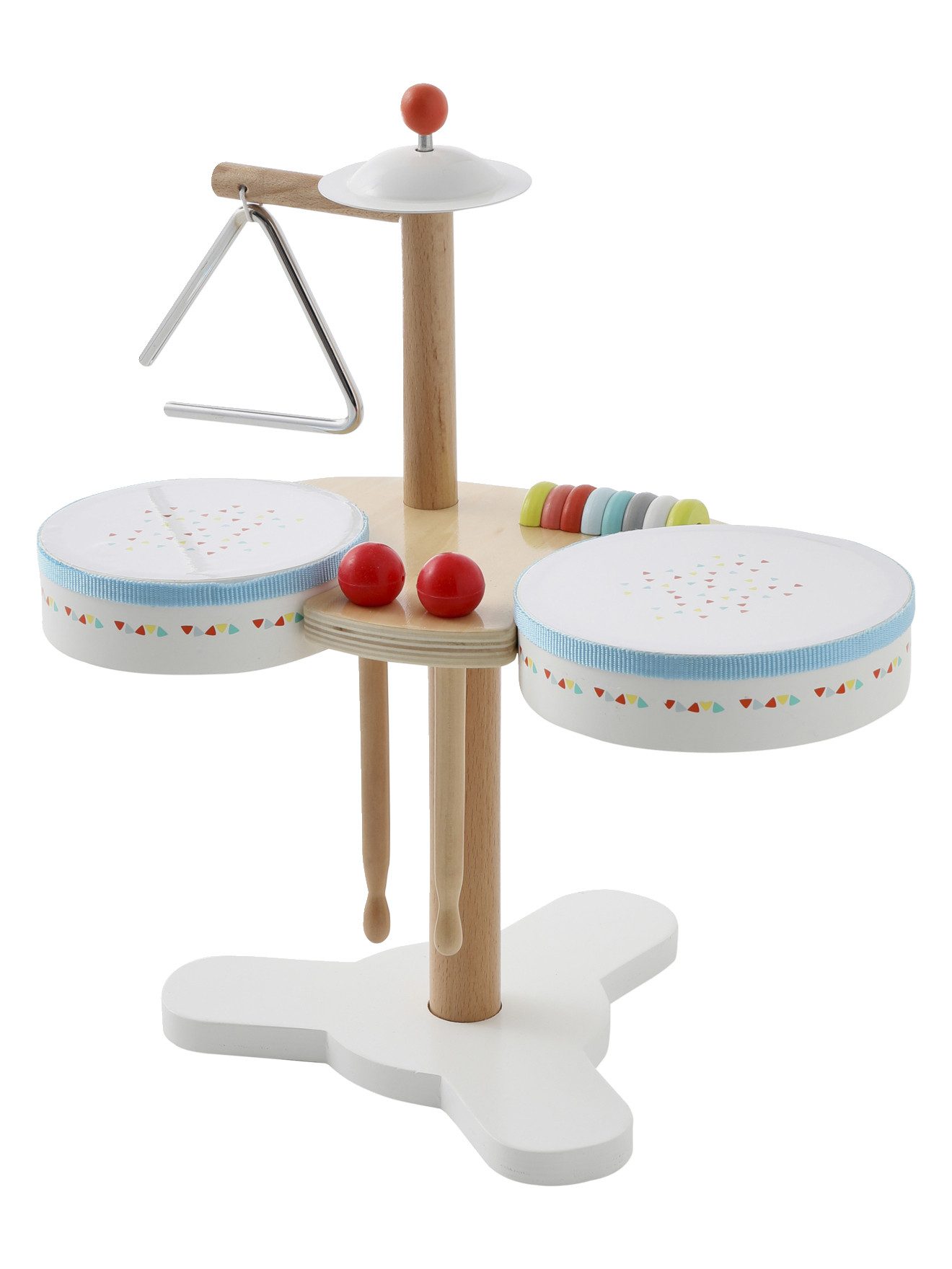 vertbaudet Spielzeug-Musikinstrument Kinder Schlagzeug, Holz FSC®