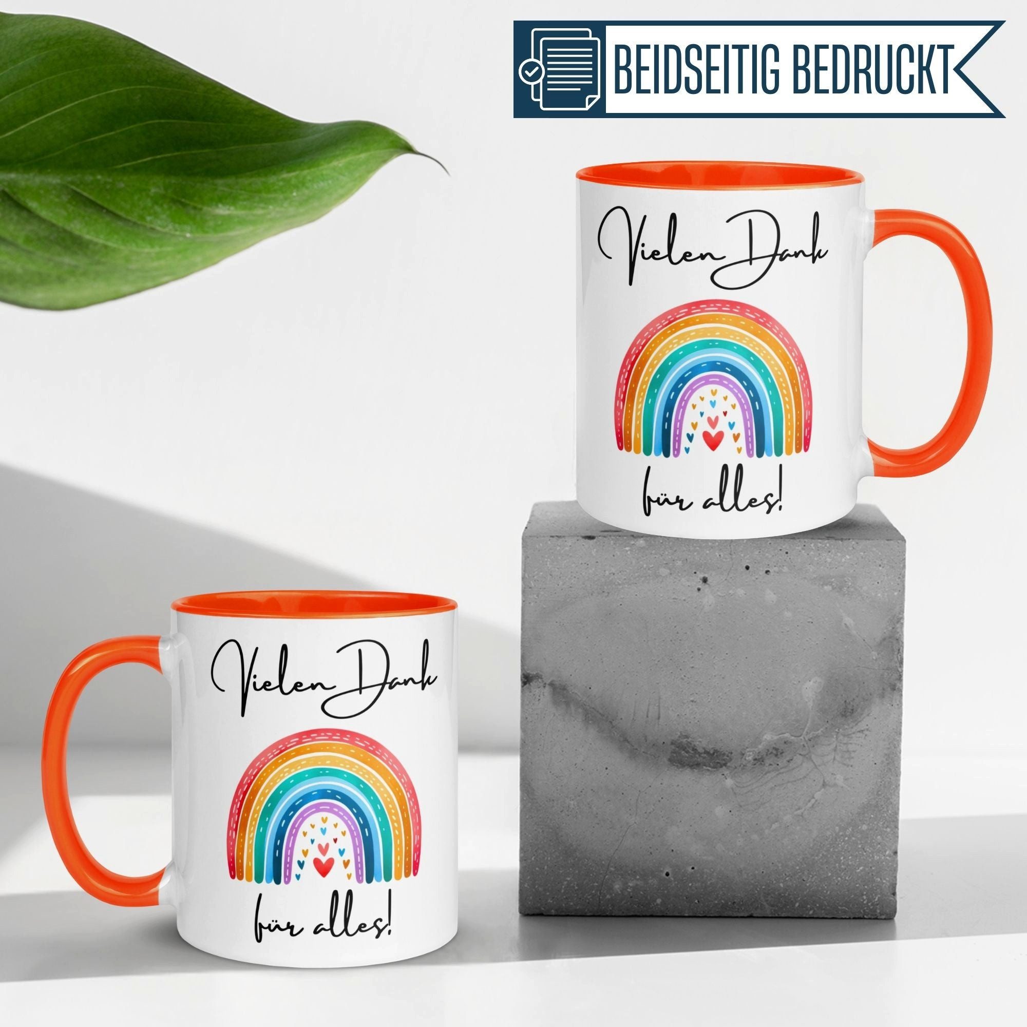 Momentals Tasse Danke – „Vielen Dank für alles“ – Dankeschön Geschenk Kollegin, Gratis Versand · Links-&Rechtshänder · Spülmaschinenfest