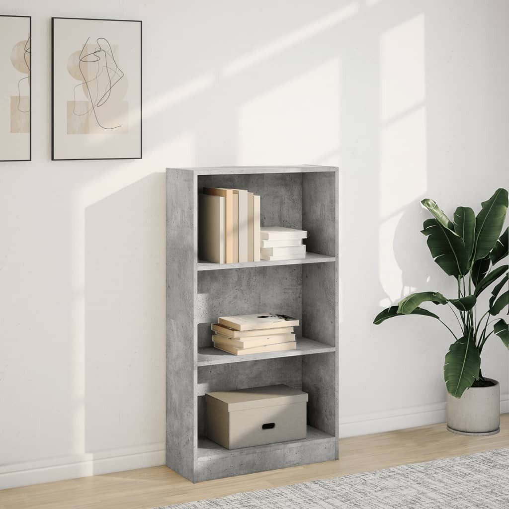 vidaXL Bücherregal Bücherregal Betongrau 60x24x109 cm Holzwerkstoff, 1-tlg. günstig online kaufen