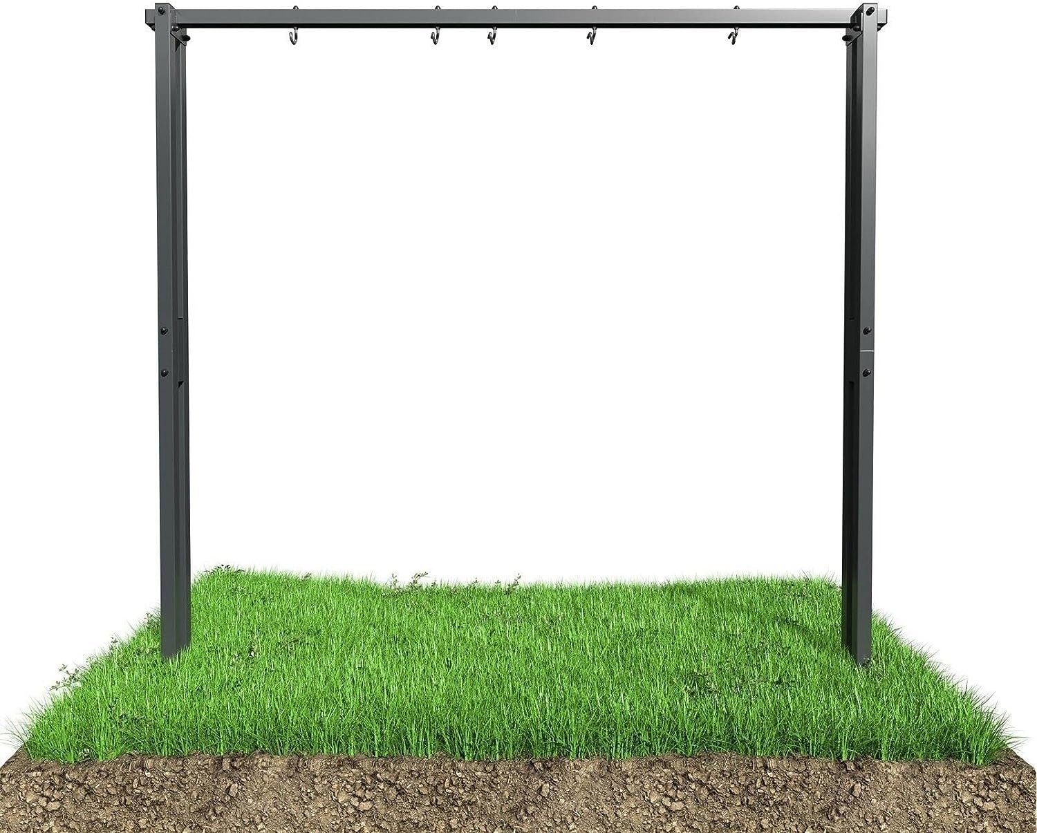 QLS Doppelschaukel Schaukelgestell 8354, (für Schaukel Hängematte Nestschaukel Kinder, Outdoor), Gerüst Nestschaukelgestell aus Stahl 260 cm