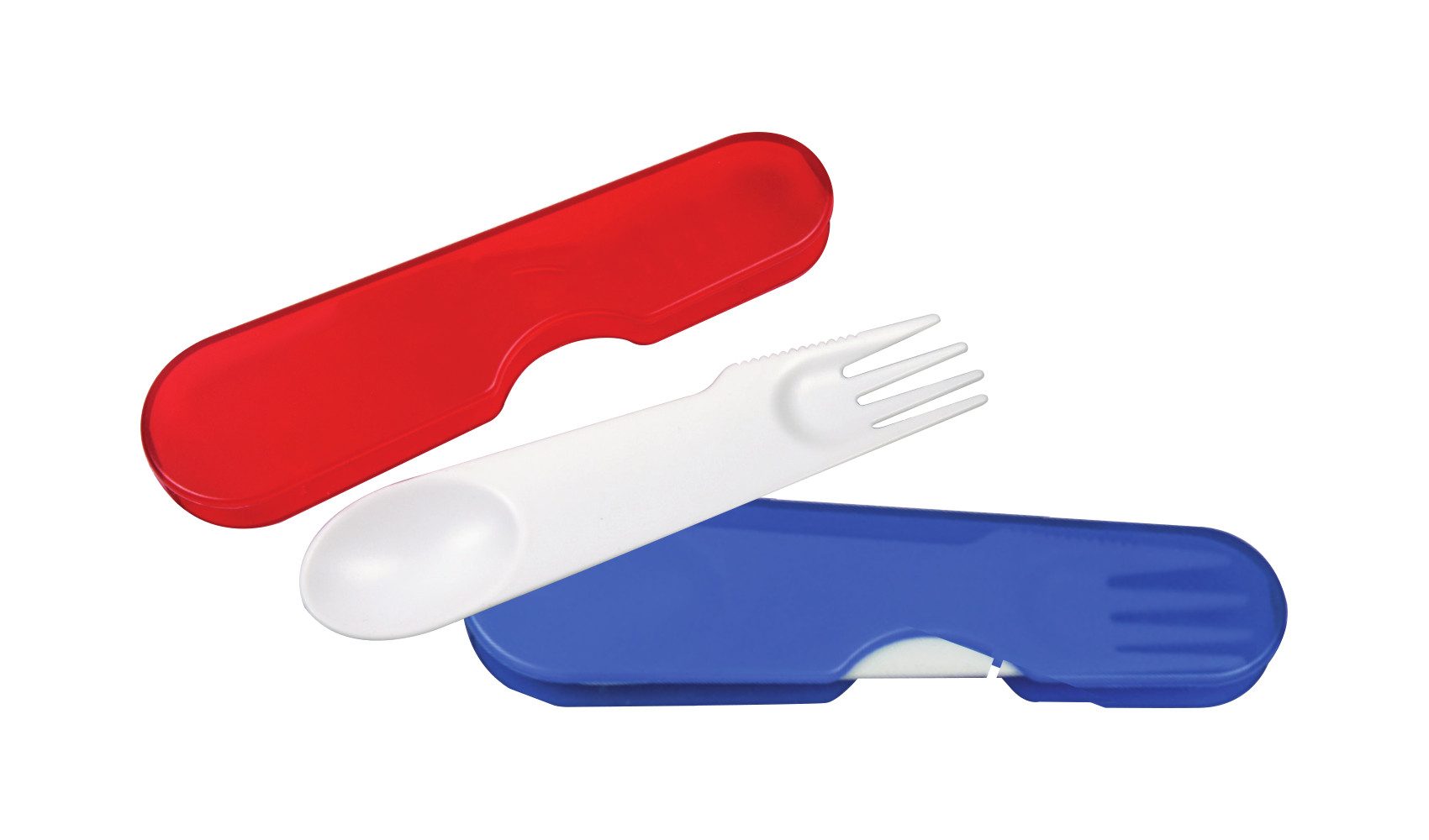 Best Offer Besteck-Set 2x Campingbesteck / Reisebesteck / Picknickbesteck / Farbe: je 1x rot