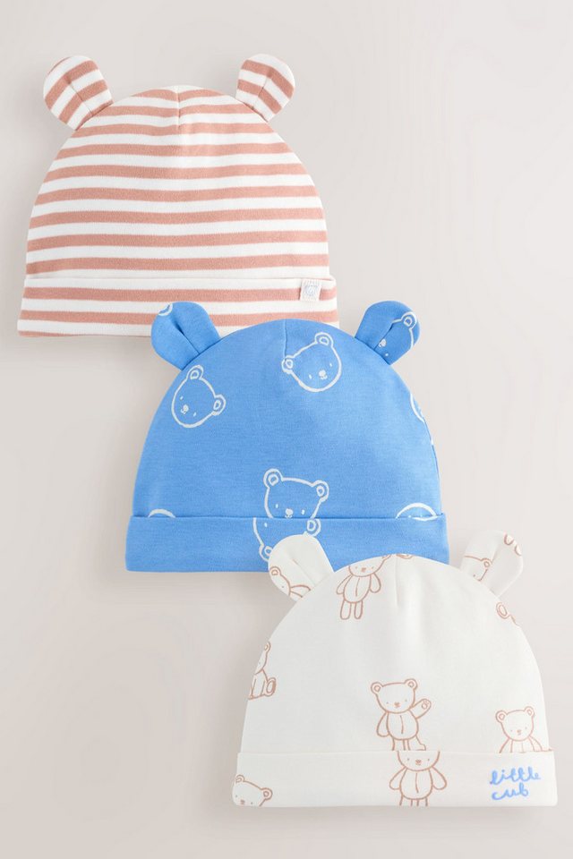 Next Erstlingsmütze Baby-Strickmützen, 3er-Pack (3-St)