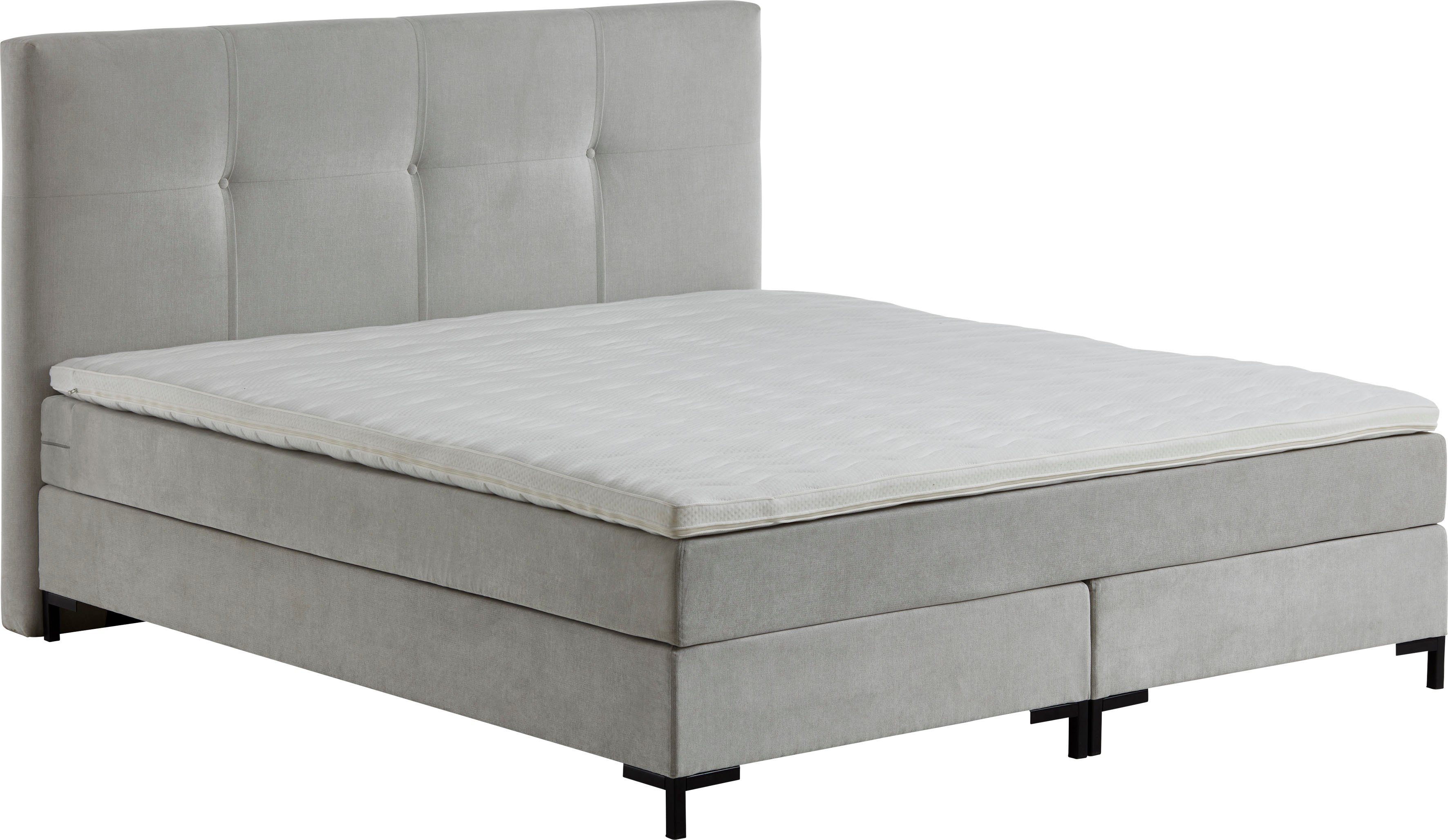 ATLANTIC home collection Boxspringbett Romy, Taschen-Federkernmatratze, inkl. Topper