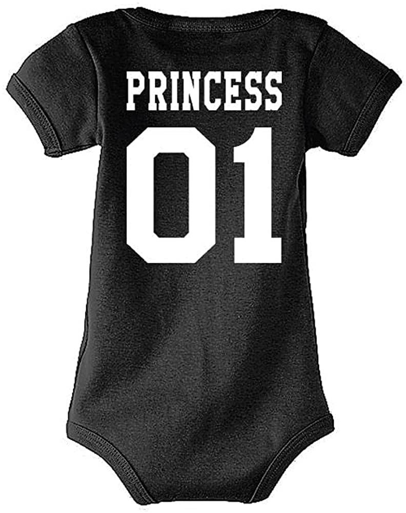 (1-tlg) Princess-Schwarz Baby in Set tollem Queen Body Prince T-Shirt Strampler Designz Youth Design King Princess Damen Herren Strampler