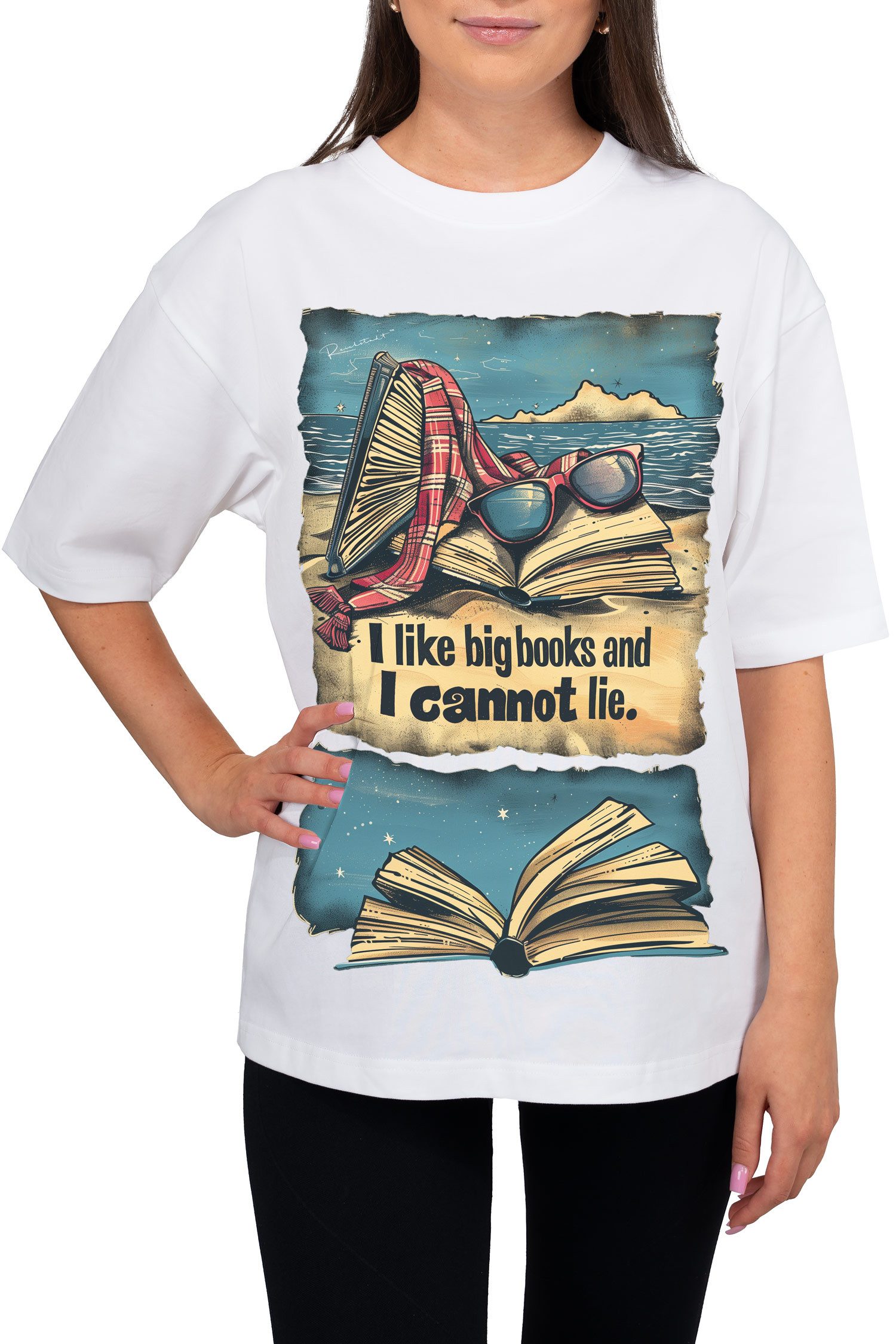 Reichstadt Print-Shirt Damen Oversized Kurzarmshirt 24RSW057 Verschiedene trendige und stilvolle Prints