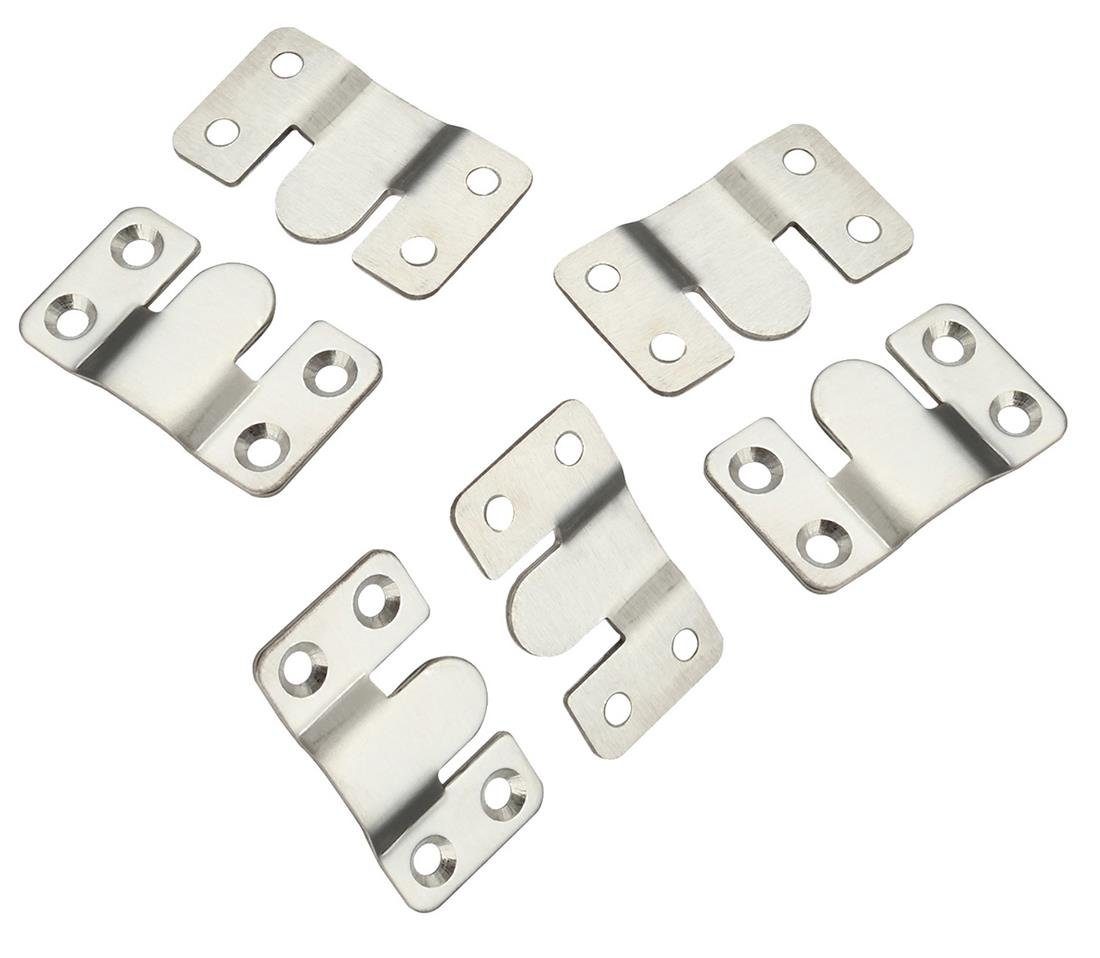 Flachverbinder 3 Paar Möbel Steckverbinder, 54x30 mm Couchverbinder, Schnapp-Verbin
