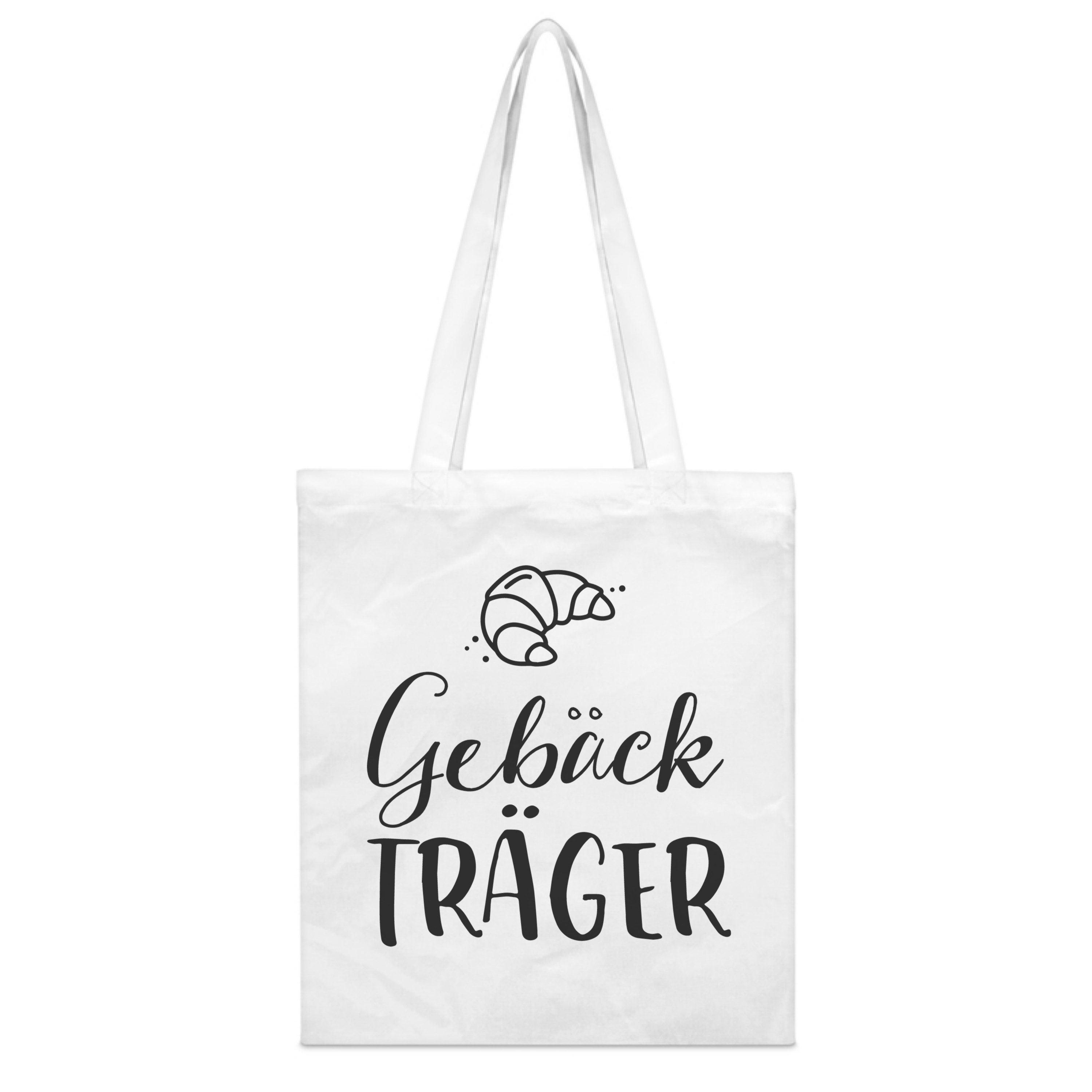 Tragetasche mit Spruch 'Gebäckträger' - Stoffbeutel