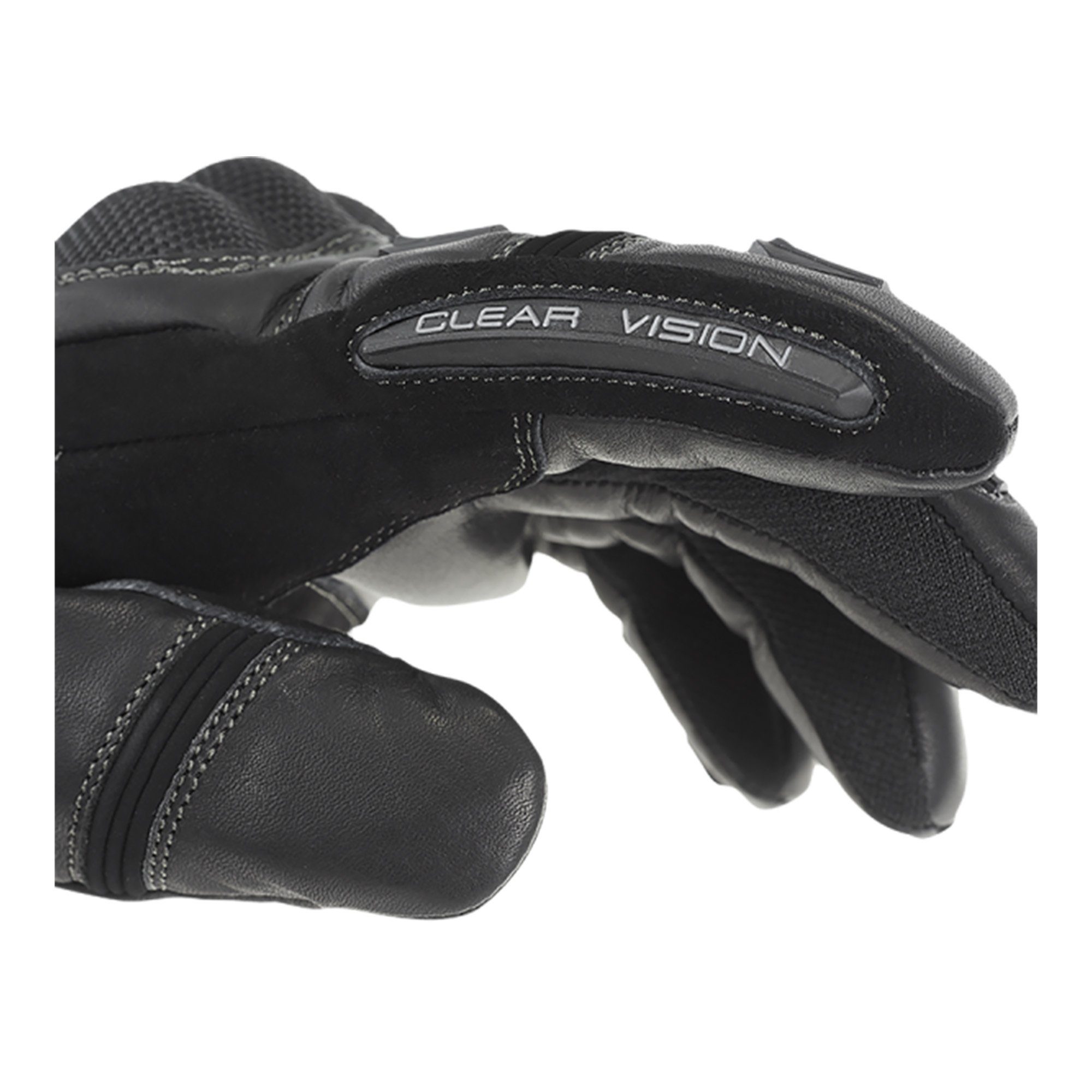 Handschuhe Leder Impact Büse schwarz mit Büse Protektoren wasserdicht ST winddicht Motorradhandschuhe atmungsaktiv
