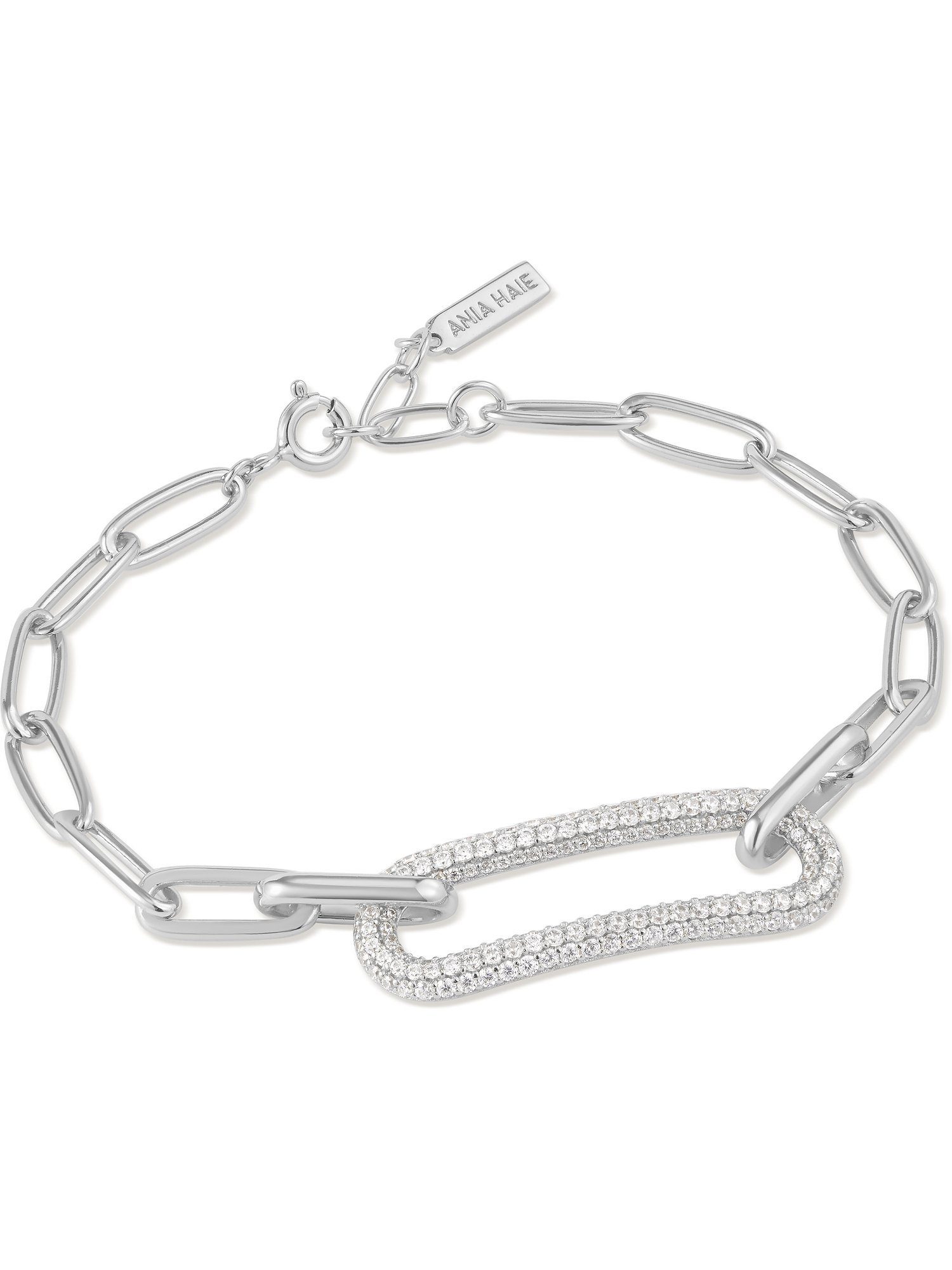 Ania Haie trendig Haie Armband Ania Silber Zirkonia, Damen-Armband 925er