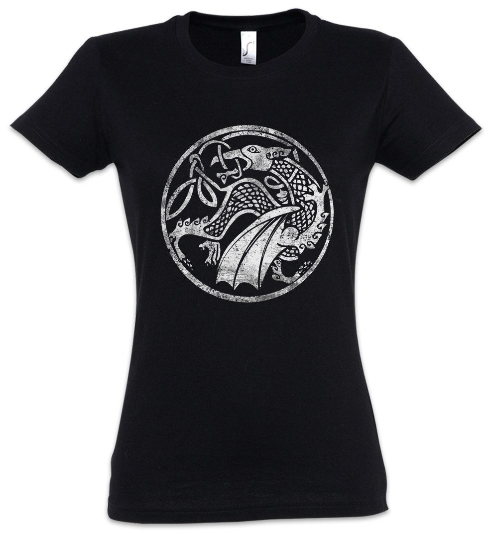 Urban Backwoods Print-Shirt Celtic Druid Damen T-Shirt Kelten Knoten Keltisch Kreuz Cross Runen (1-tlg) Celts Religion Tattoo Druide