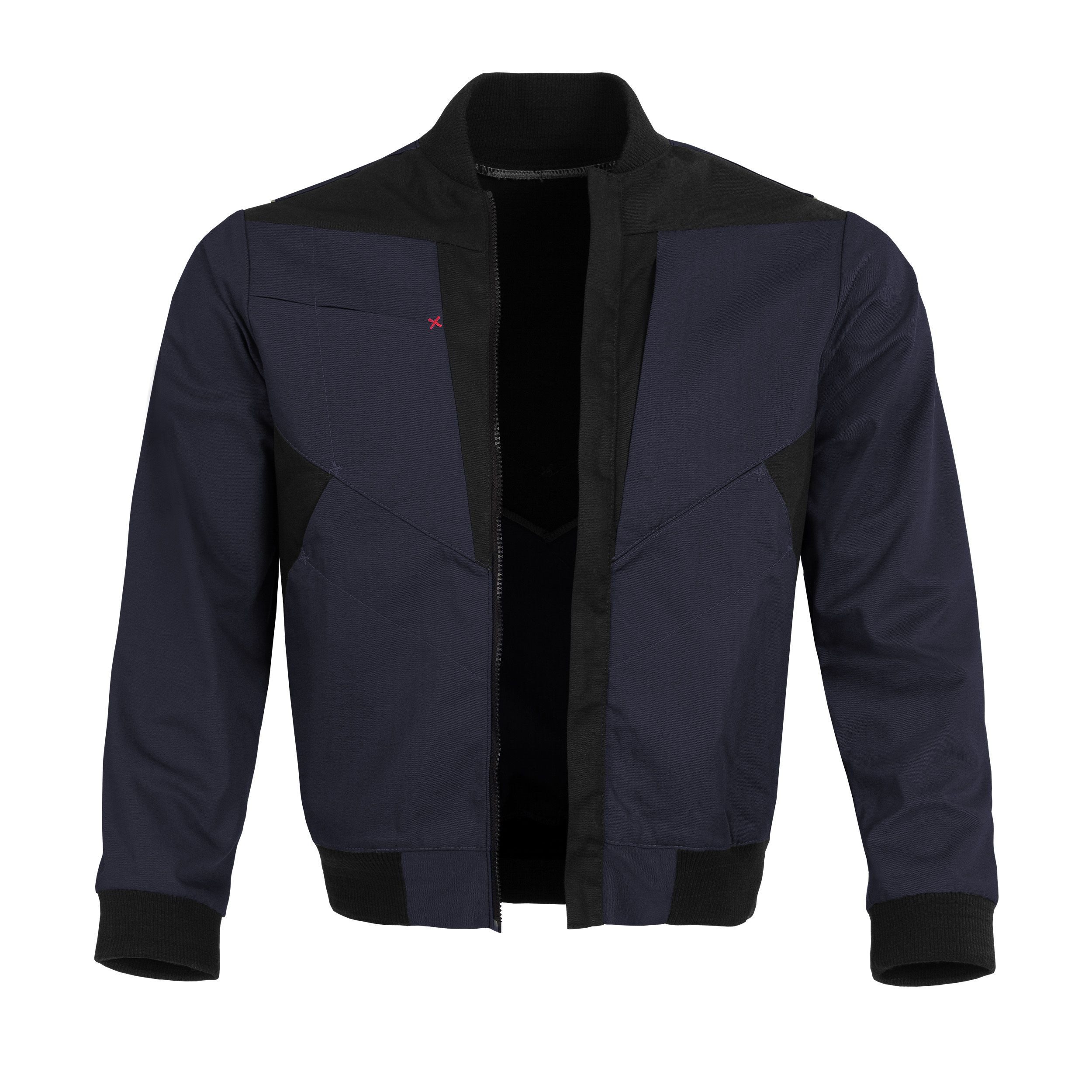 Qualitex Workwear Arbeitsjacke "X-Serie" X-treme strapazierfähige Werkstattjacke - faserverstätkt (1-St) Bundjacke mit 7 Taschen - pflegeleichte Blousonjacke - Waschbar