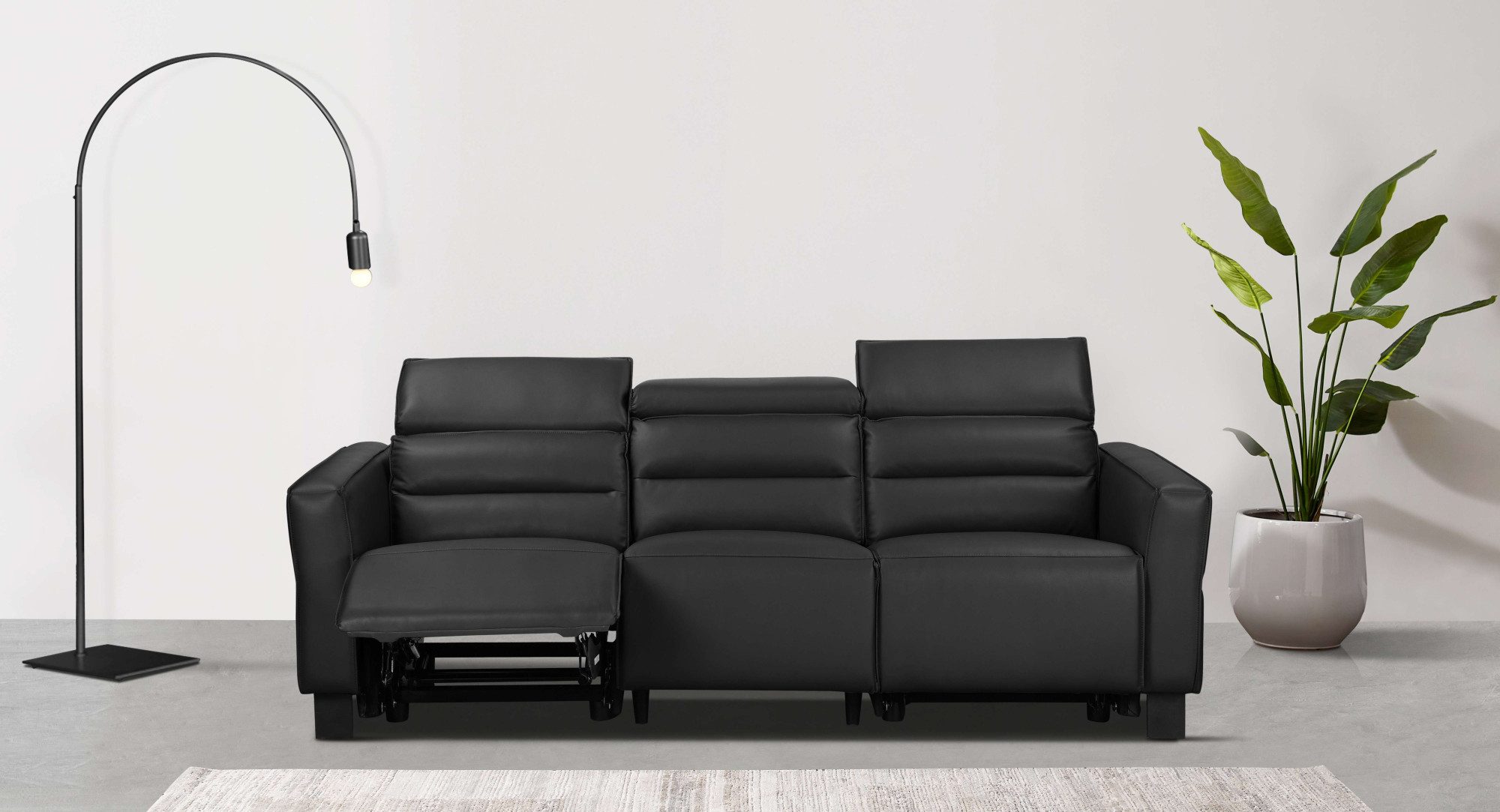 Places of Style 3-Sitzer "Carpari, 224cm, manuelle od. elektrische Relaxfun günstig online kaufen