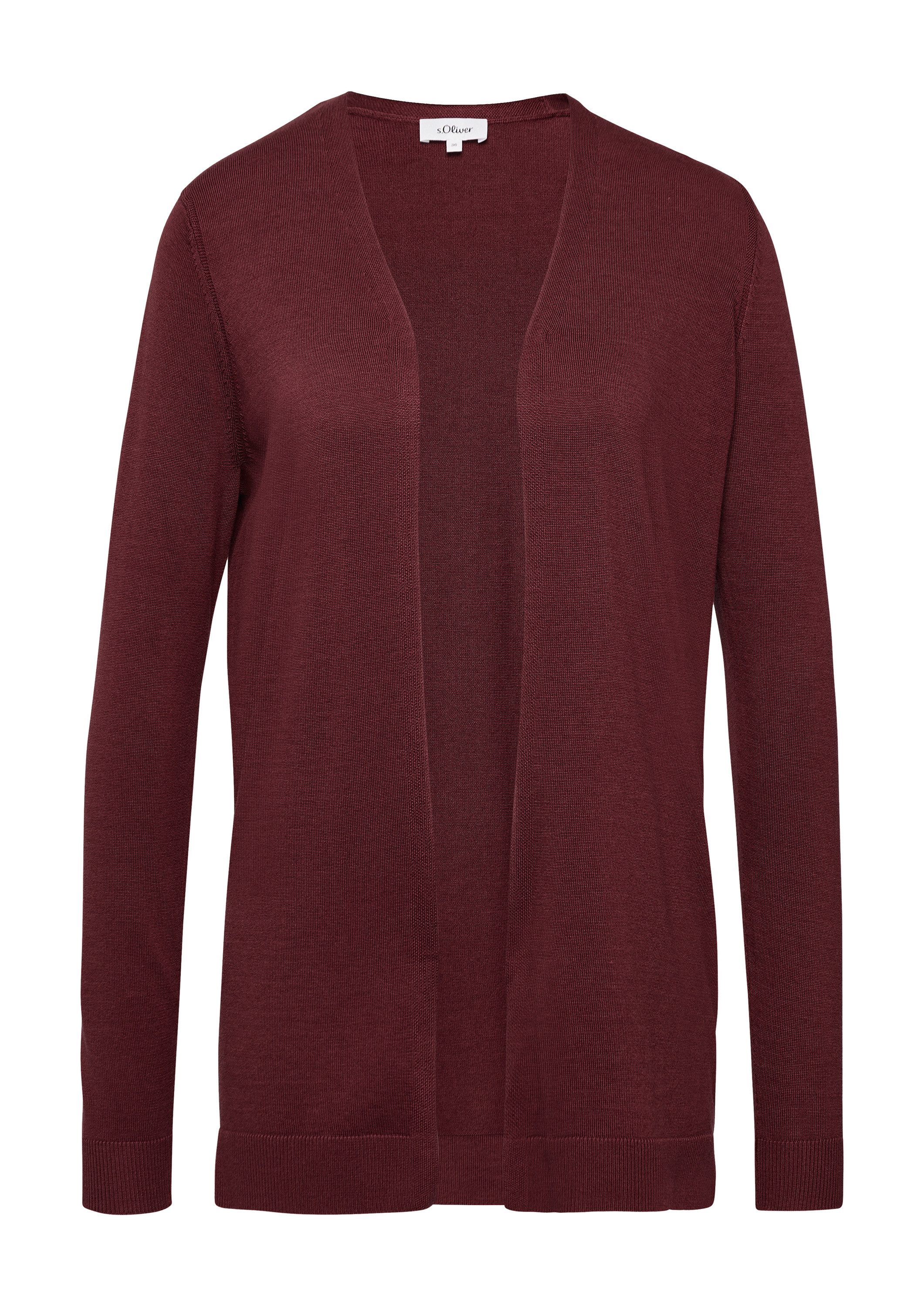 s.Oliver Cardigan Strickjacke Cardigan aus Viskose-Baumwoll-Mix