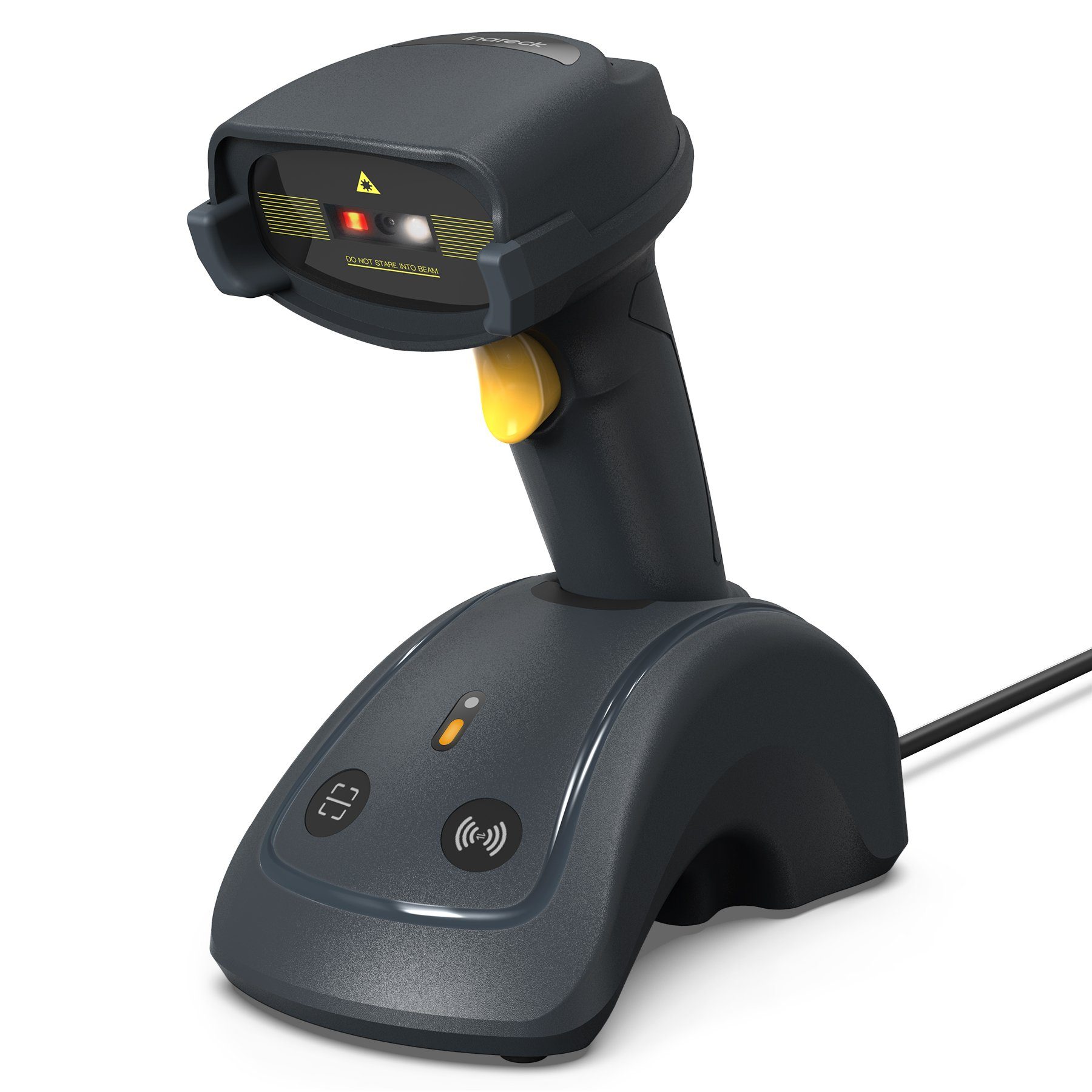 Inateck Inateck Barcode Scanner Bluetooth 2D Lesegerät mit Ladestation Handscanner, (Mega-Pixel-Auflösung)