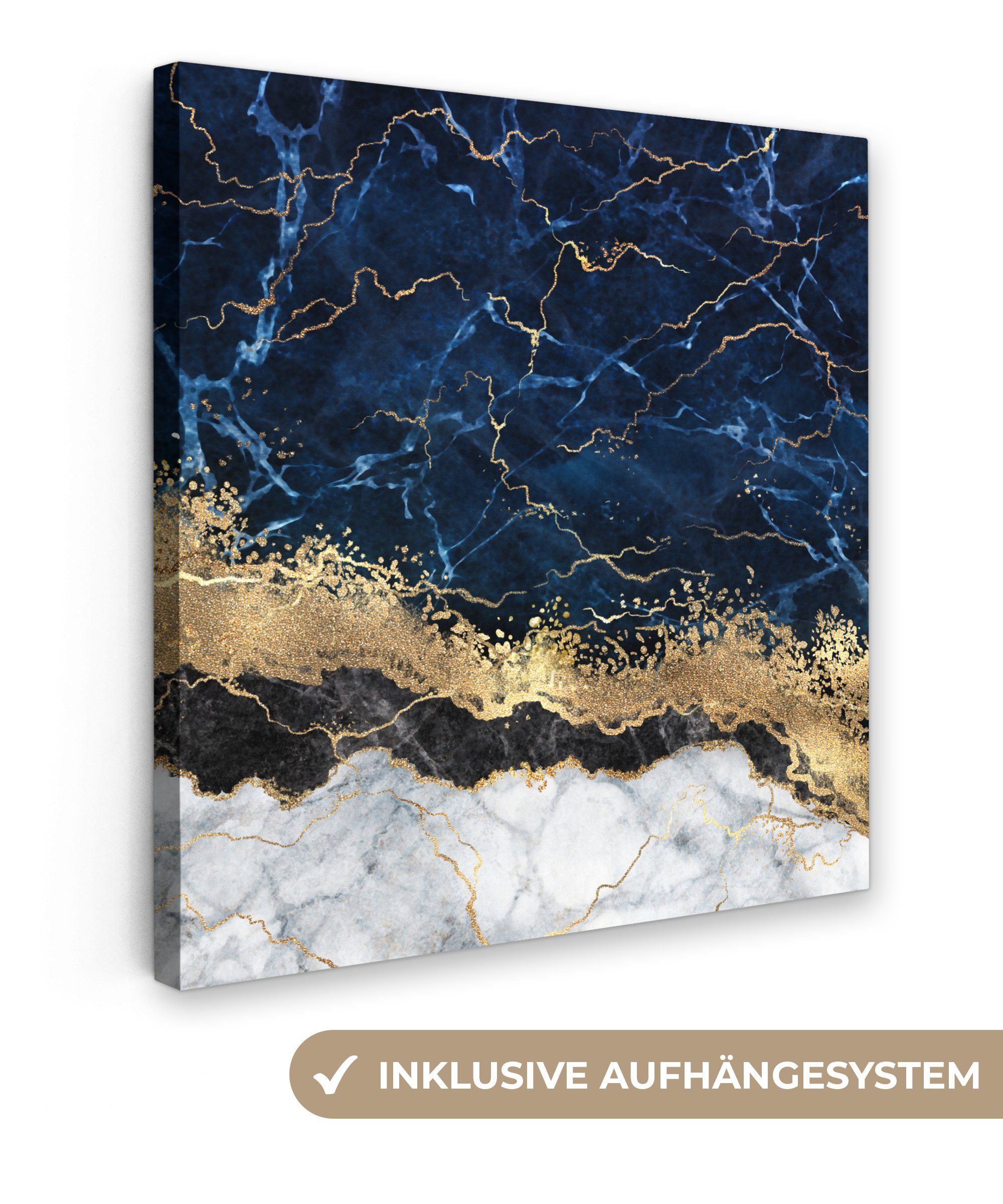 OneMillionCanvasses® Leinwandbild Marmor - Weiß - günstig online kaufen