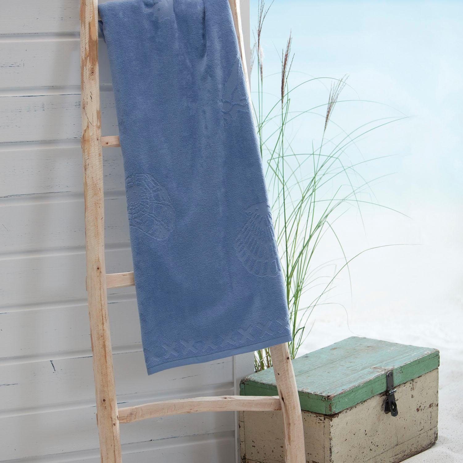 Seahorse Strandtuch Shells, Jacquard-Velours (1-St), mit günstig online kaufen