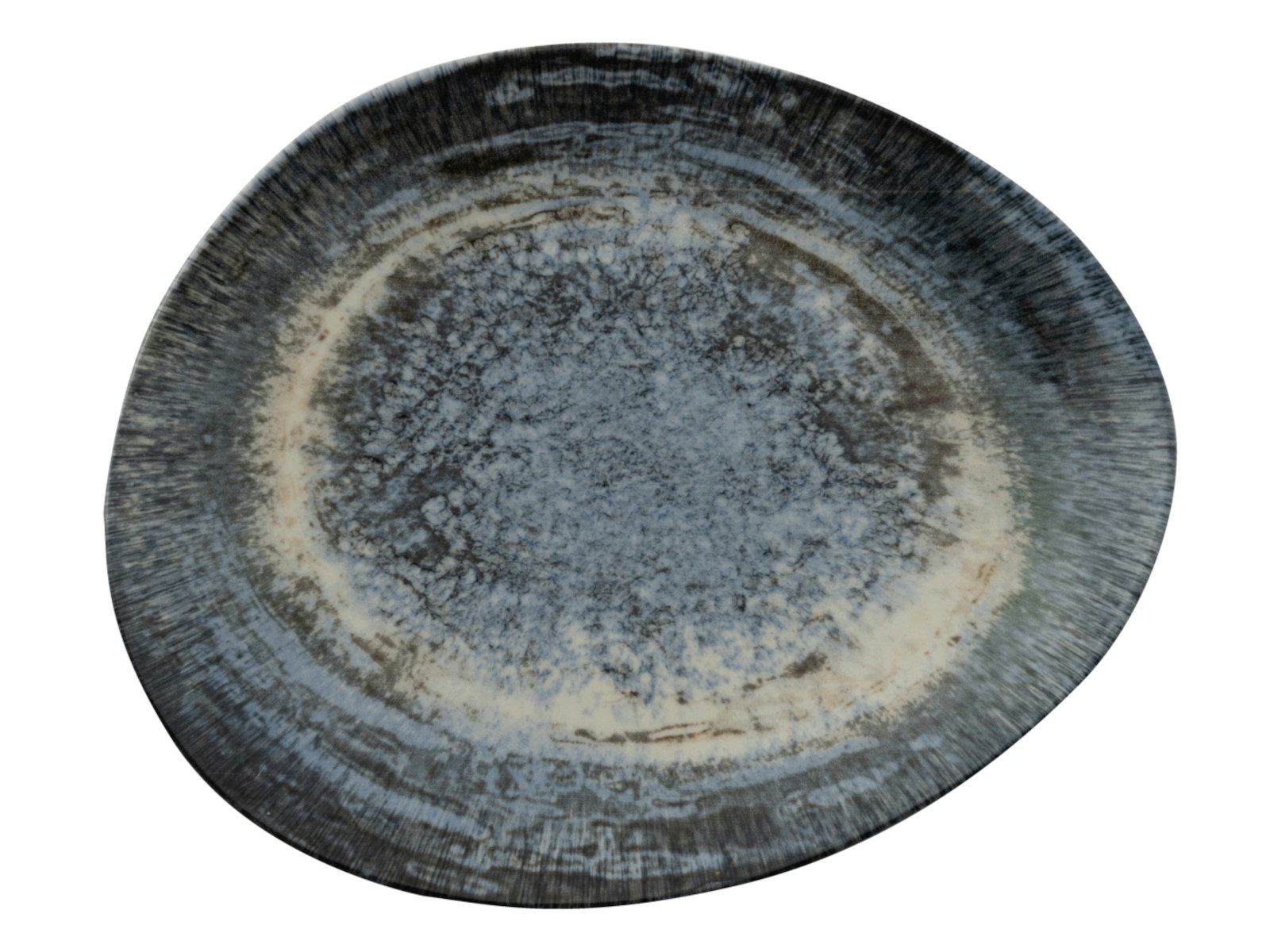 Rosenthal Teller Arthur Krupp Stoneware Galaxy Neptune Teller flach oval 31x26cm