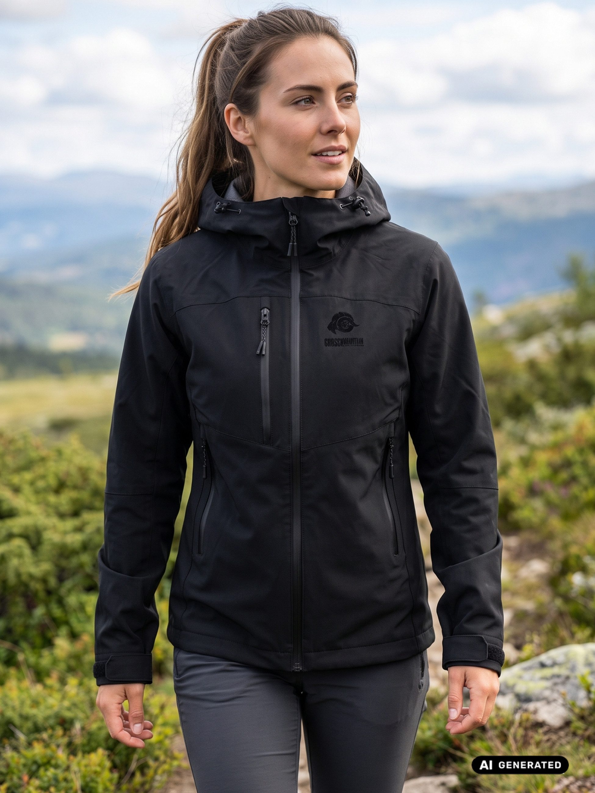 GUGGEN Mountain Hardshelljacke Damen Allwetter Hardshelljacke Regenjacke HD09 3L Sport Wanderjacke wasserdichte Membran, versiegelte Nähte, …