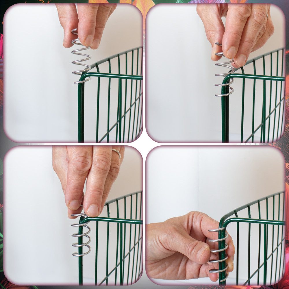 V2Aox Komposter Kompost Kompostbehälter Kompostgitter Garten Gitter Auswahl Metall, BxTxH: 90x70x90 cm