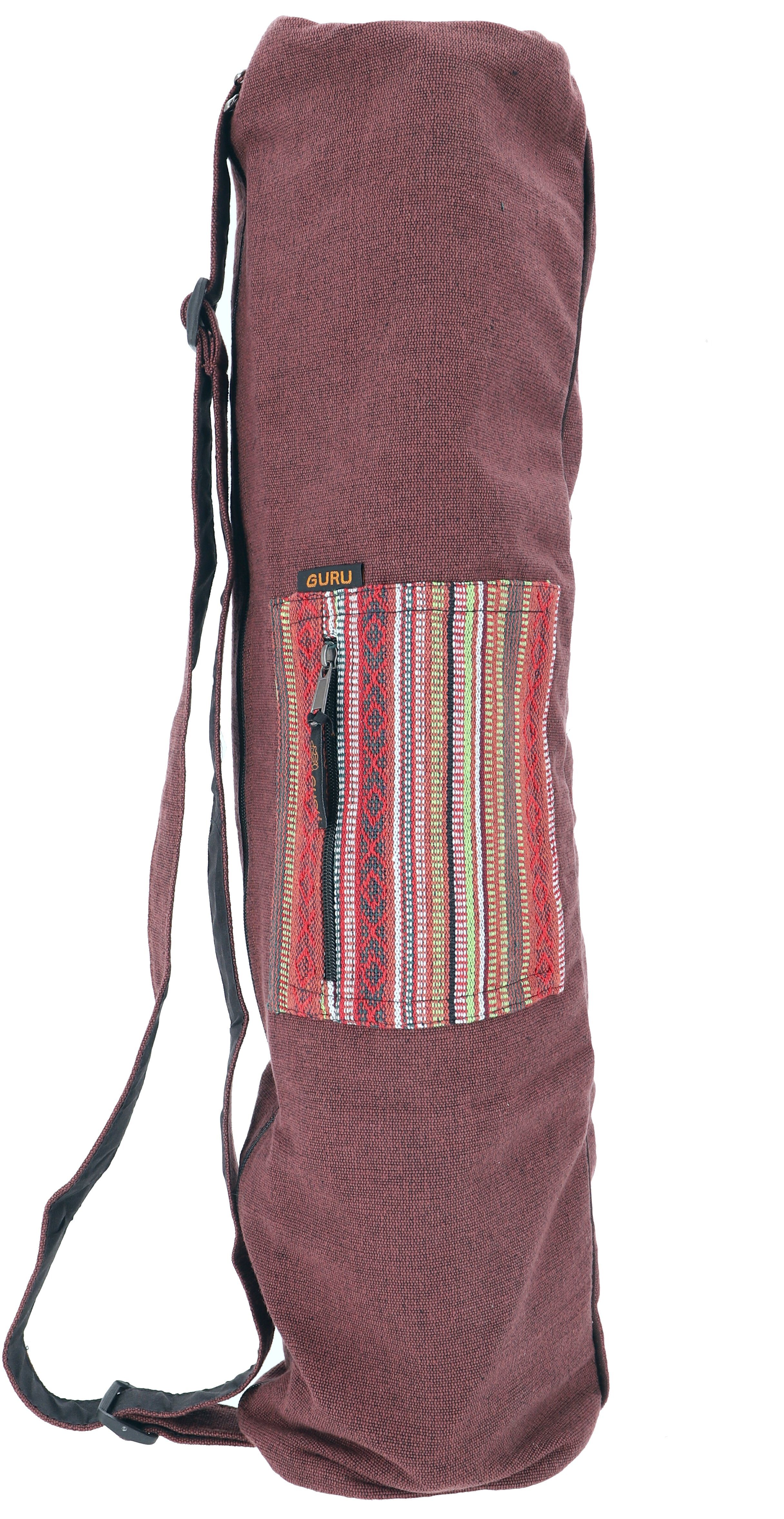 Guru-Shop Aufbewahrungstasche Boho Yogamatten-Tasche, Yogatasche aus Nepal -..