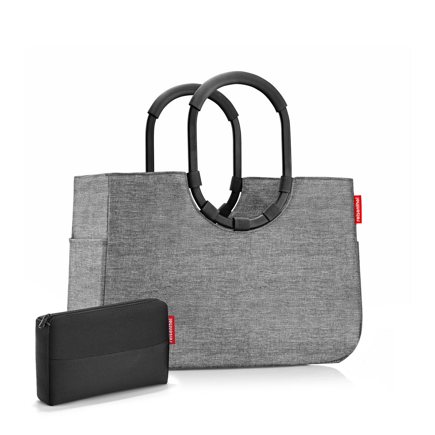 REISENTHEL® Сумки для покупок, loopshopper L plus pocketcase frame twist silver