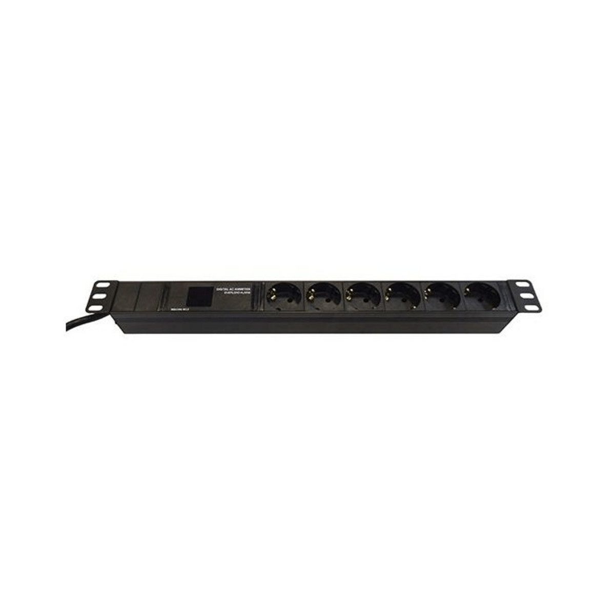 Serverschrank 19” Steckdosenleiste - 6-fach schwarz - mit Display