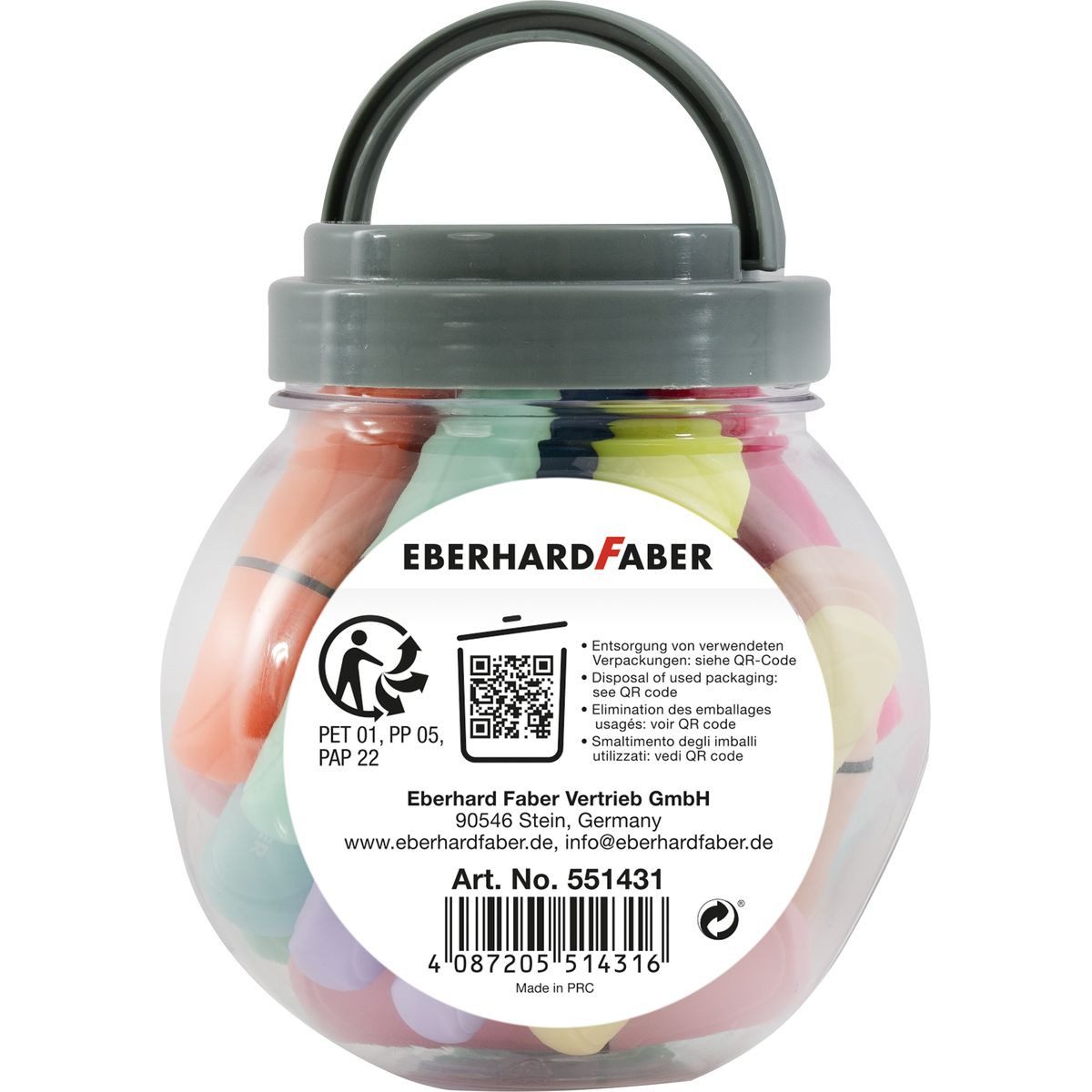 Eberhard Faber Marker EBERHARD FABER Mini Textmarker Bonboniere neon & pastell 12 Stück