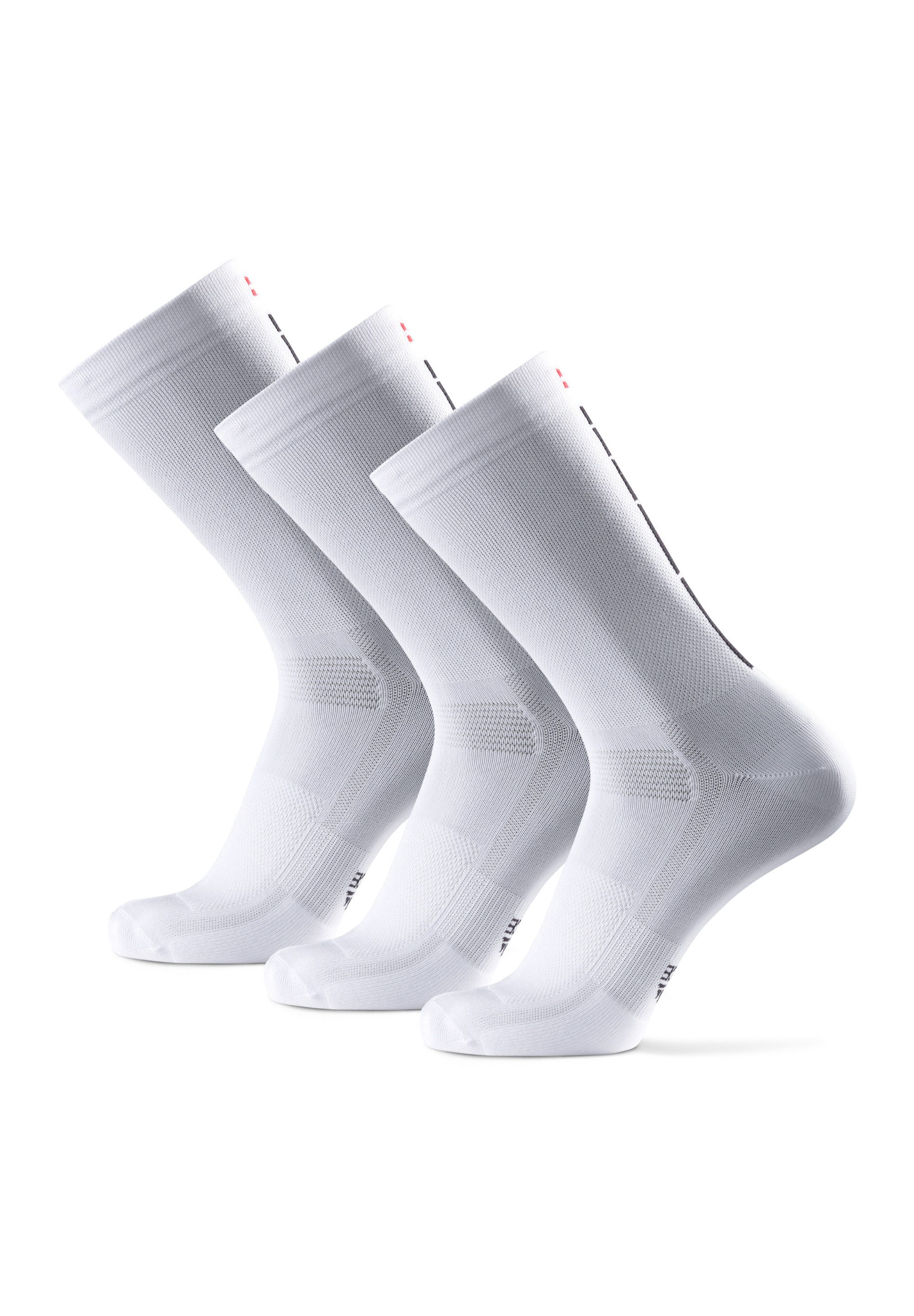 DANISH ENDURANCE Basicsocken Aero Cycling Crew (3-Paar) Radsportsocken für Herren & Damen, atmungsaktiv & gepolstert – Bild 5 von 5