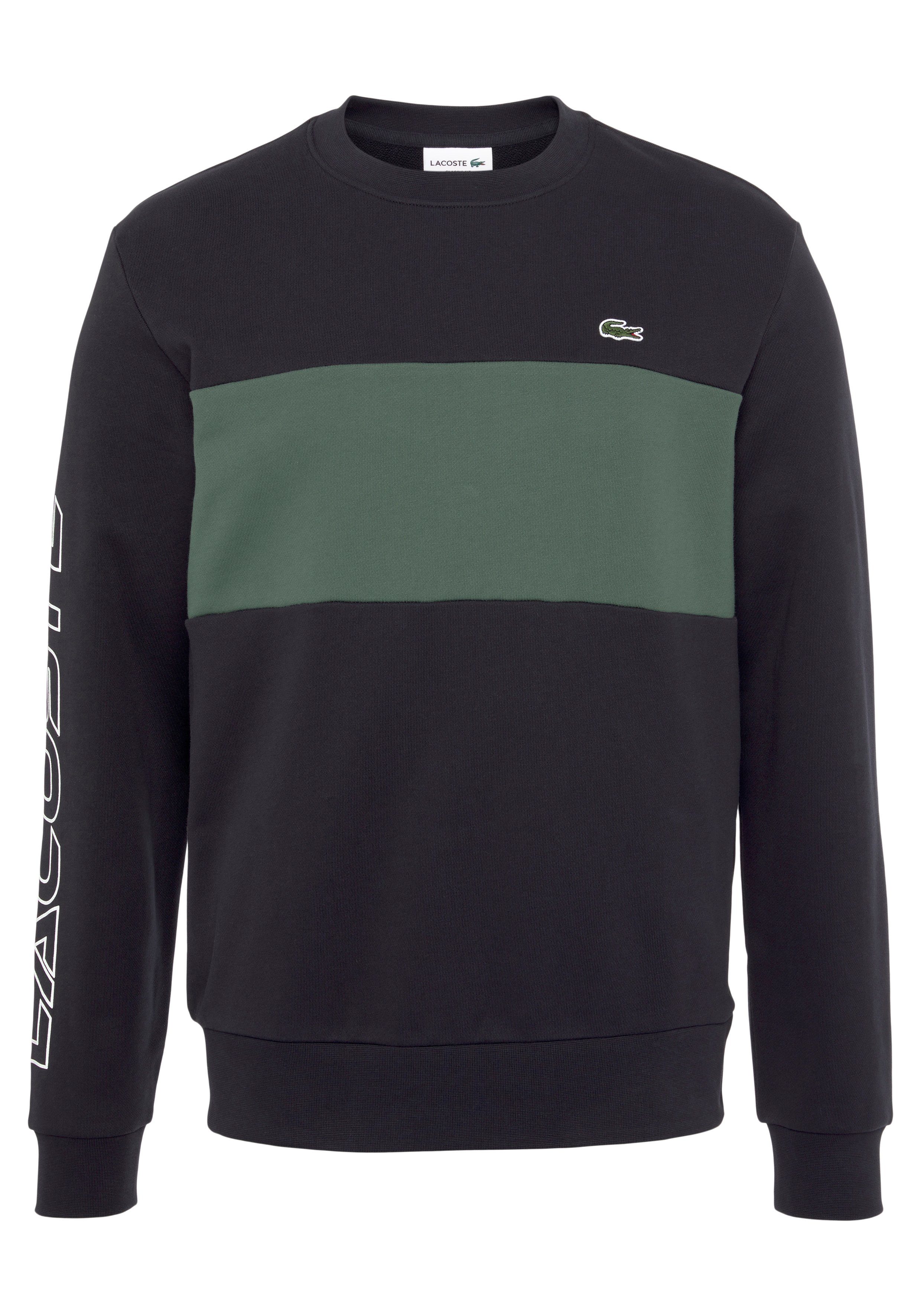Lacoste Sweatshirt SWEATSHIRT mit modischem Logoschriftzug auf dem Ärmel marine | Sweatshirts