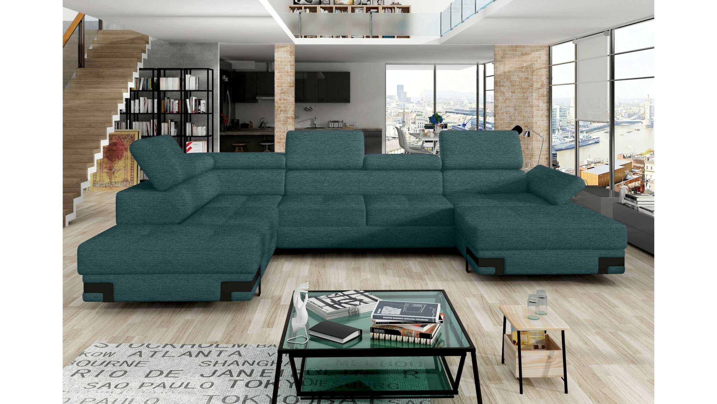 mit Sofa, Design Wohnlandschaft oder XL, Bettfunktion, rechts Modern mane Stylefy links bestellbar, Relaxfunktion, U-Form, Rio