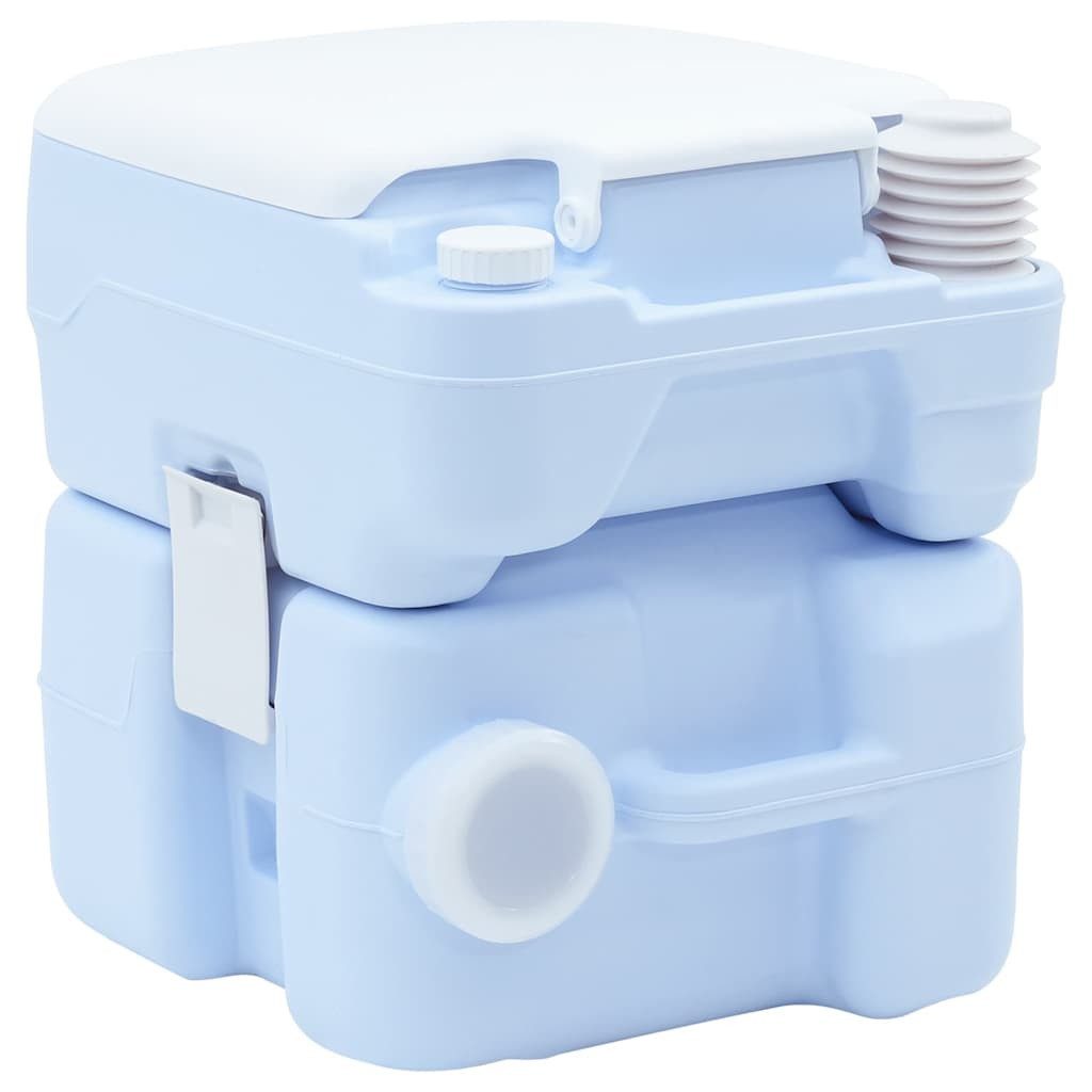 vidaXL Campingtoilette Camping-Toilette Helles Blau und Weiß 41,5 x 36,5 x 42 cm, (1-St)