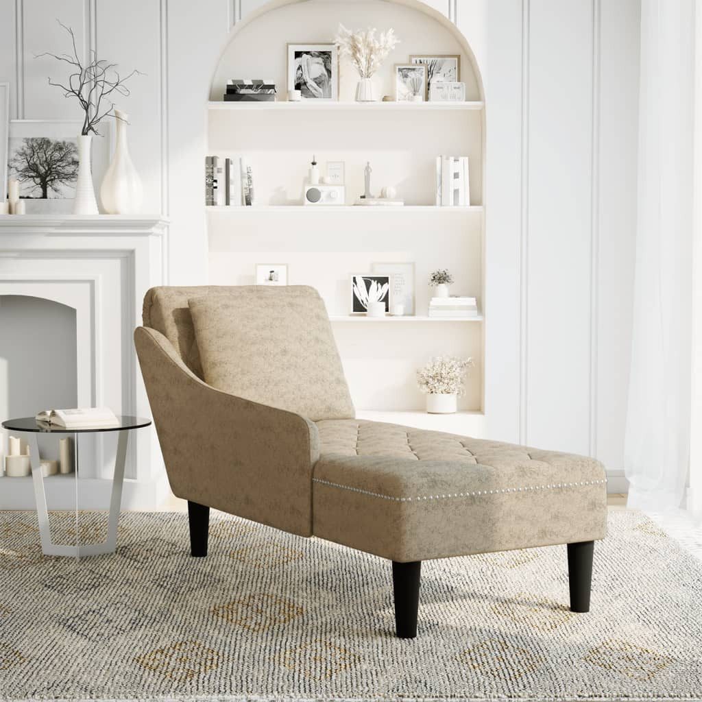 vidaXL Chaiselongue Chaiselongue mit Kissen Rechter günstig online kaufen